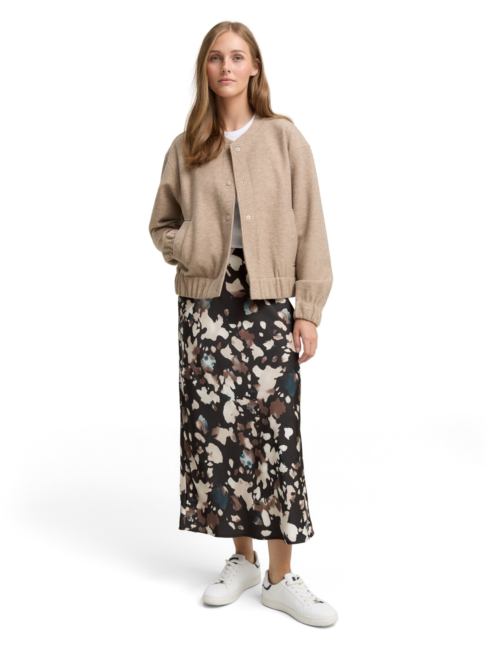 midi slip skirt, abstract print #6