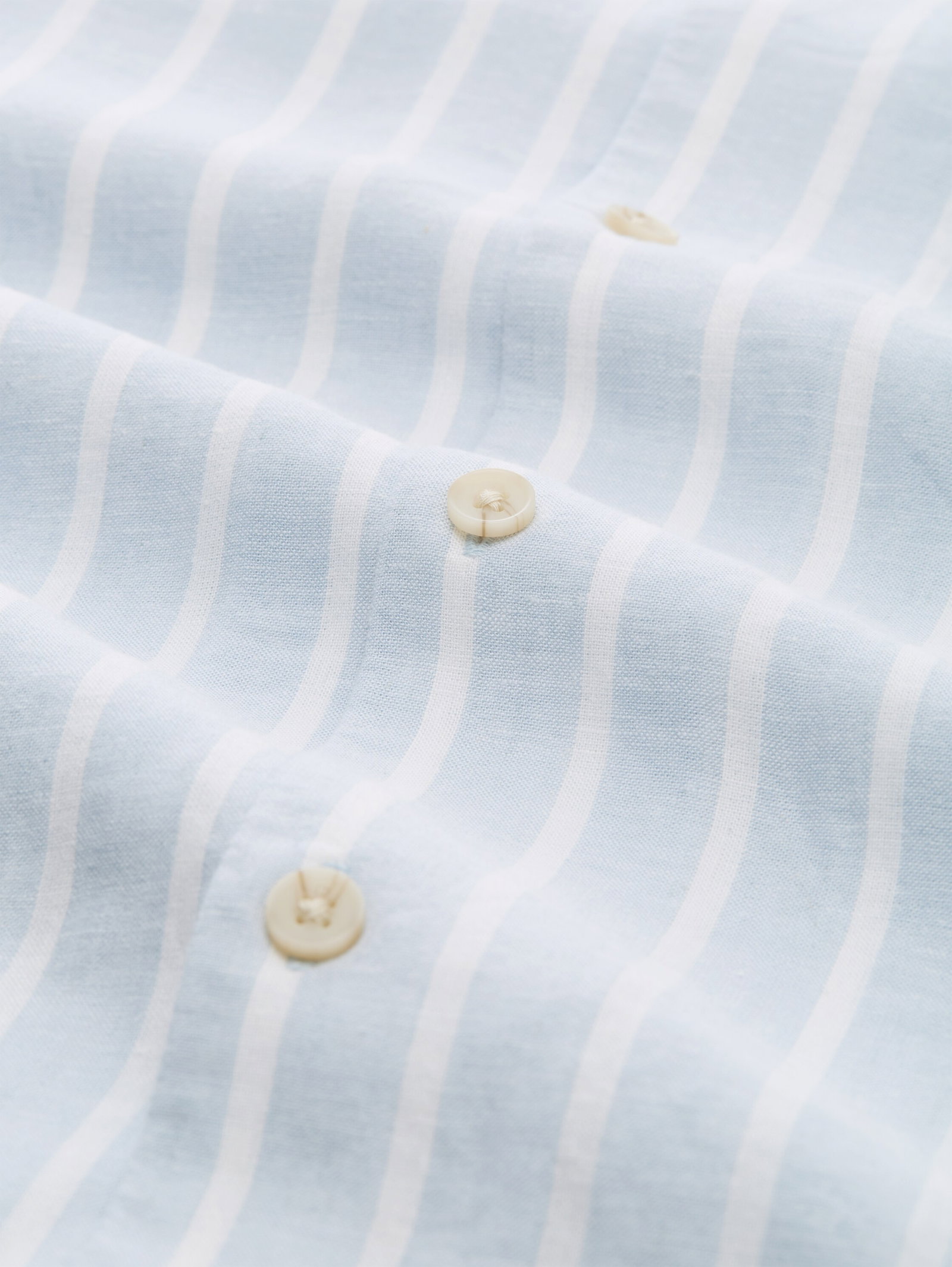 relaxed striped viscose linen, light blue white stripe #2