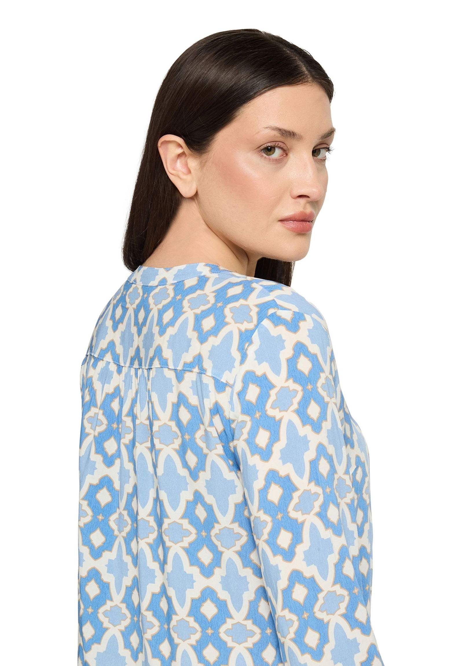 Cartoon |  Cartoon Druckbluse  | 46 | weiß/blau