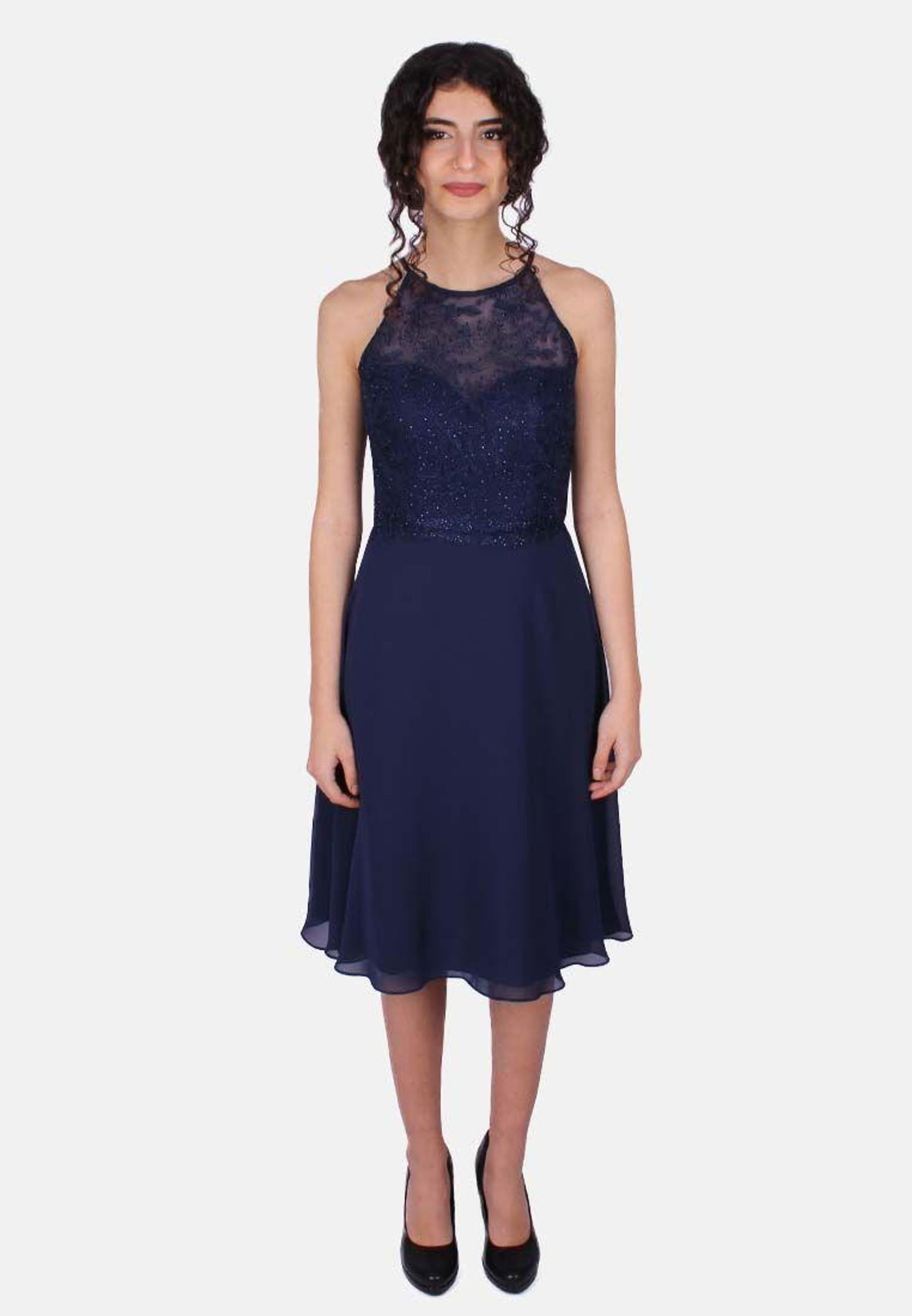 "Cocktailkleid aus Luxuar in Dunkelblau | Luxuar"