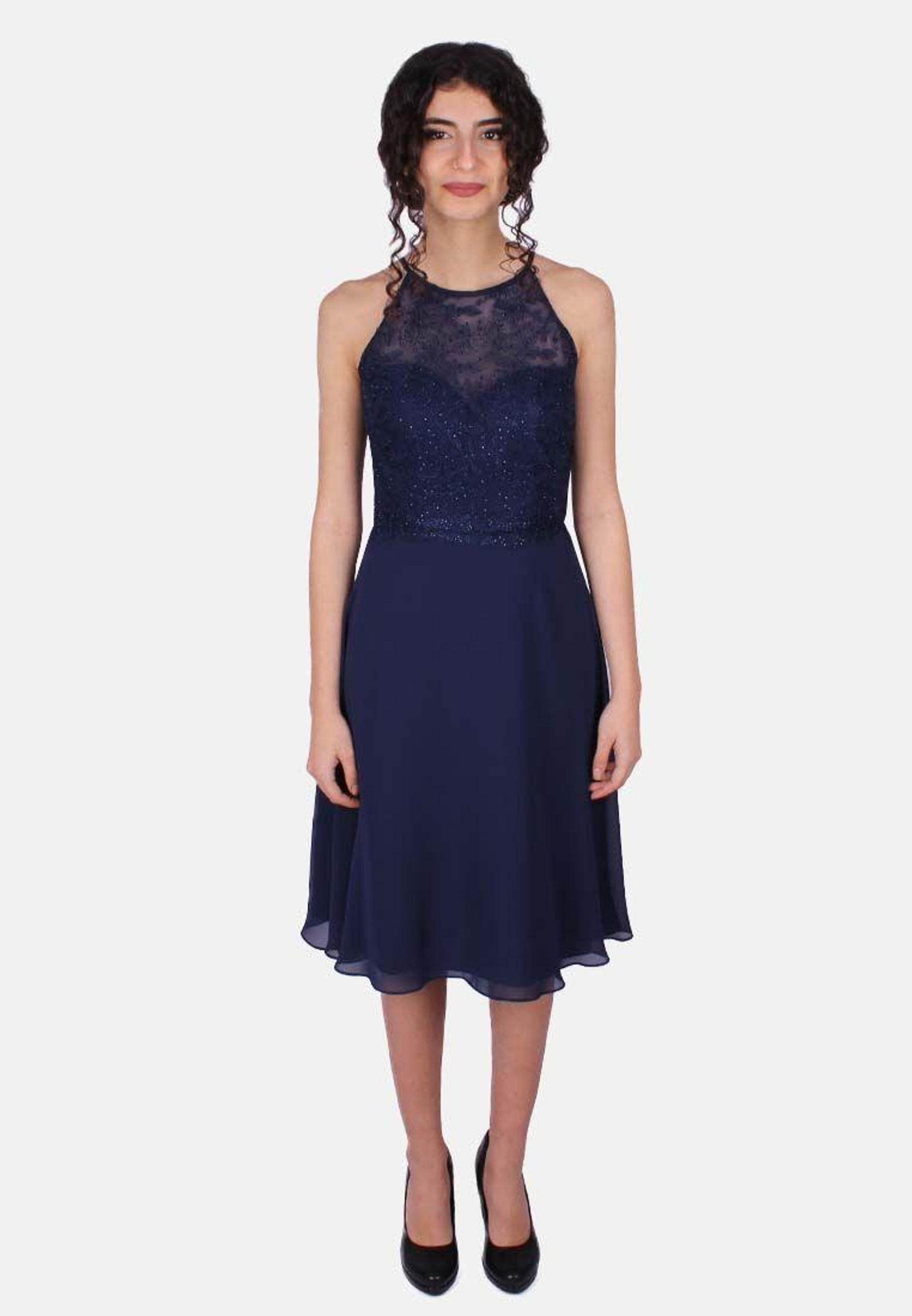 "Cocktailkleid aus Luxuar in Dunkelblau | Luxuar"