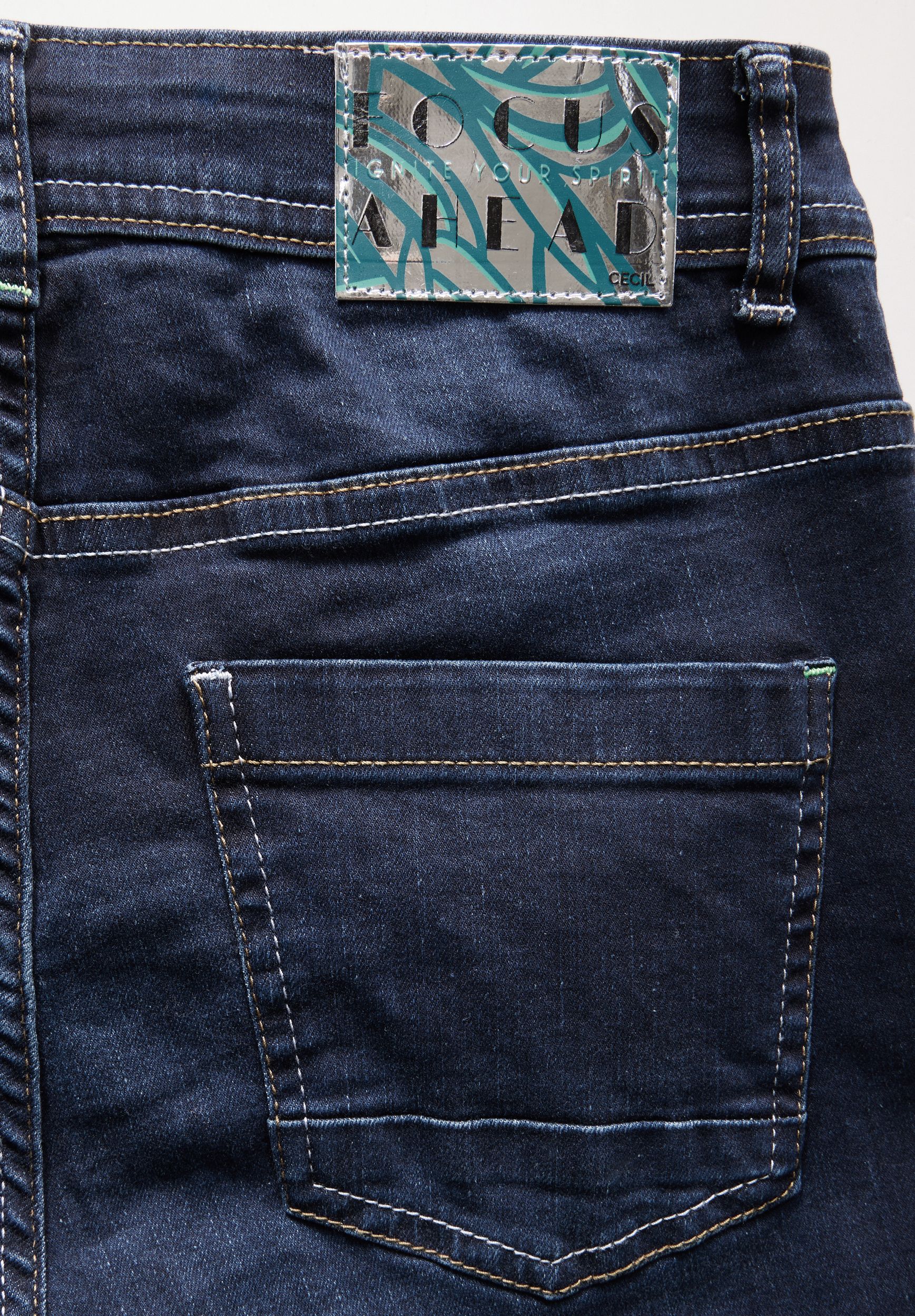 CECIL |  CECIL Skinny Jeans  | 29/32 | mid blue used wash