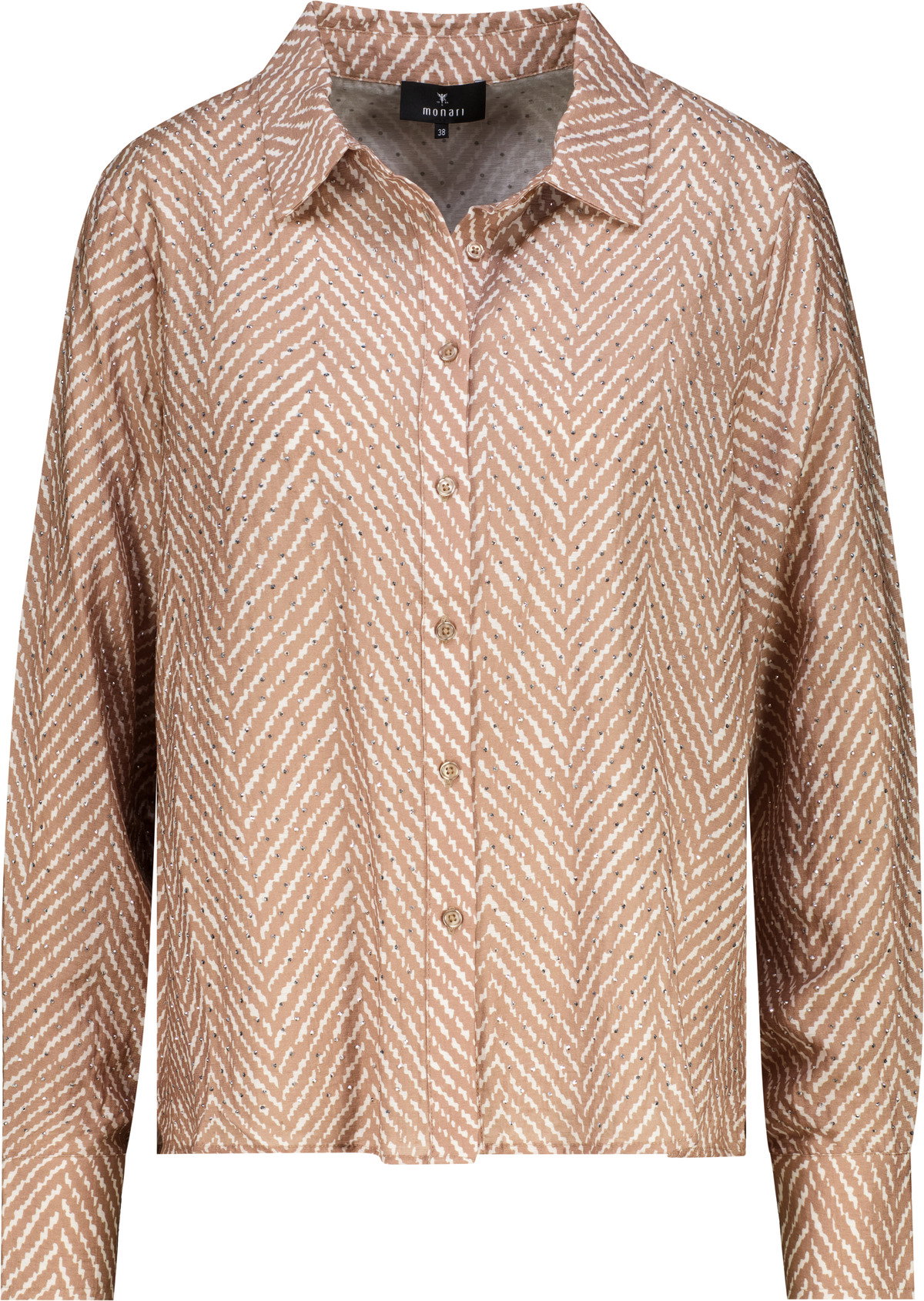 Bluse, brown sugar gemustert #1