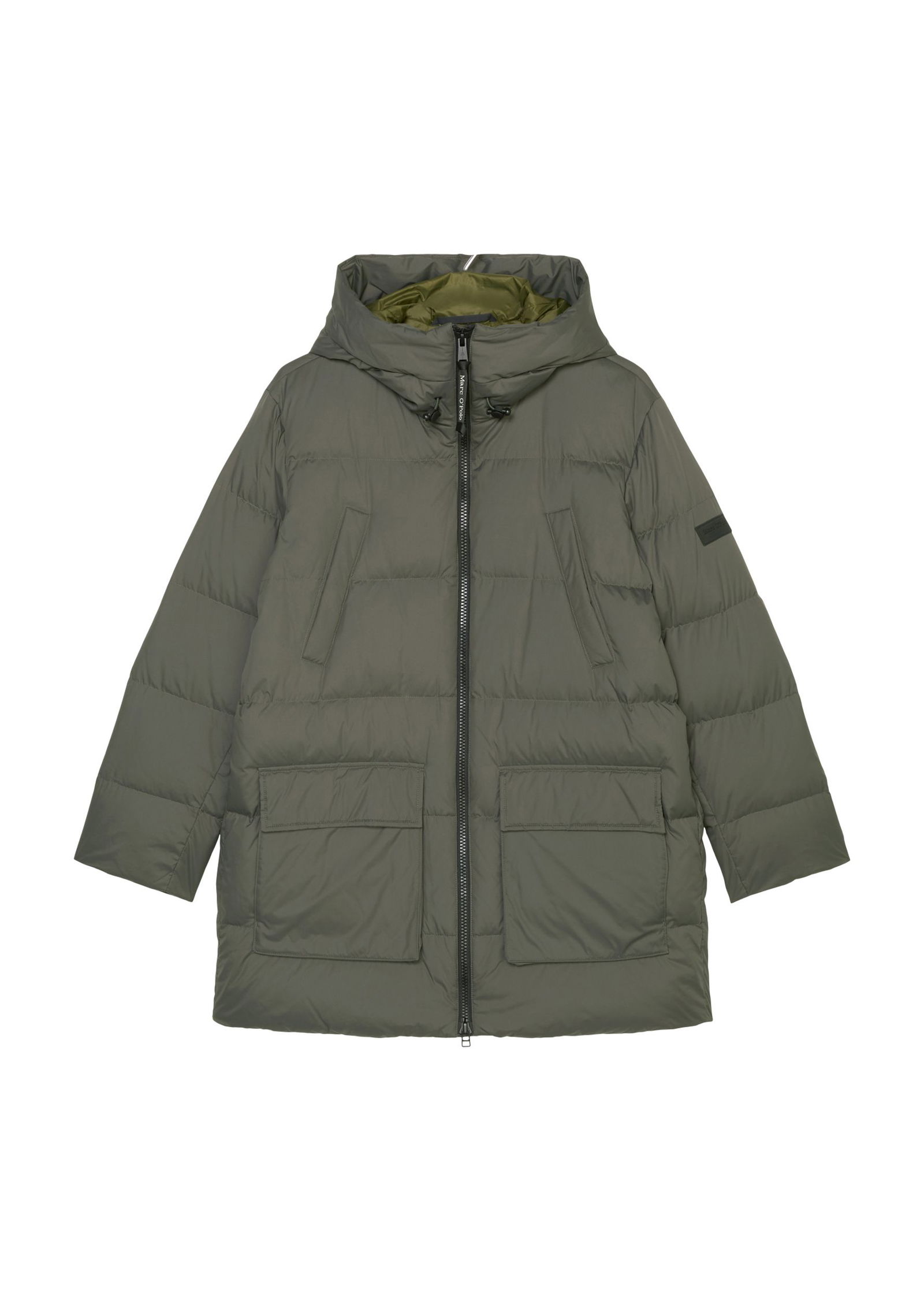 Herren Daunenjacke mit Zwei-Wege-Reißverschluss und Kapuze in copley brown
