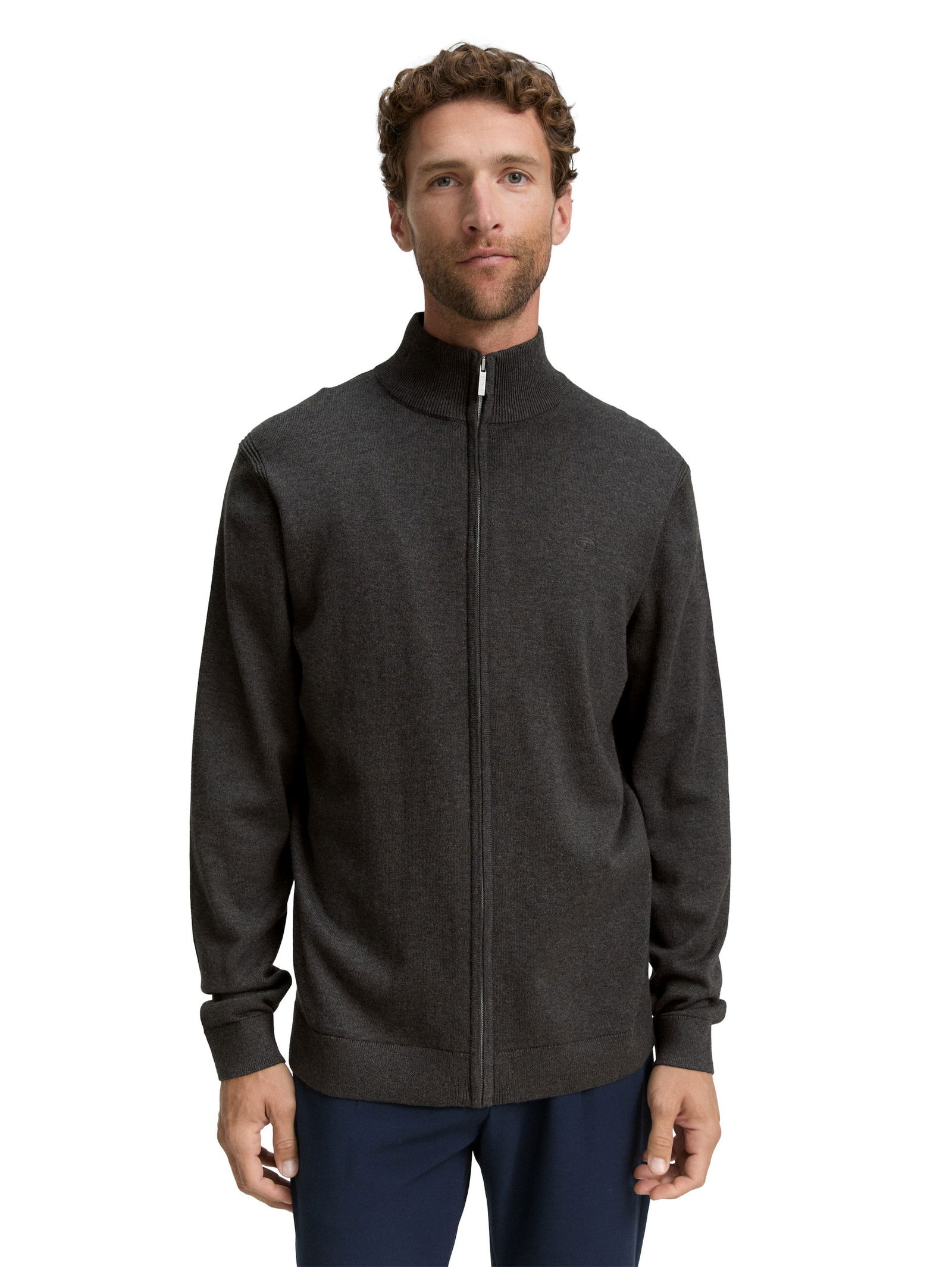 Tom Tailor | Tom Tailor Strickjacke | Cardigan | M | black grey melange