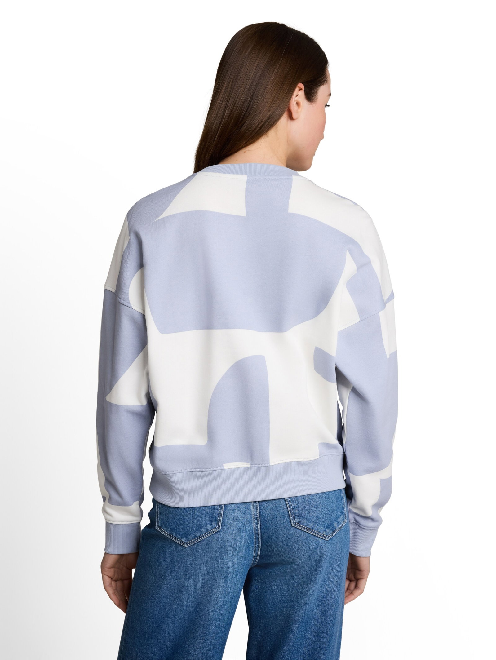 printed sweatshirt, foggy blue big scale print #4