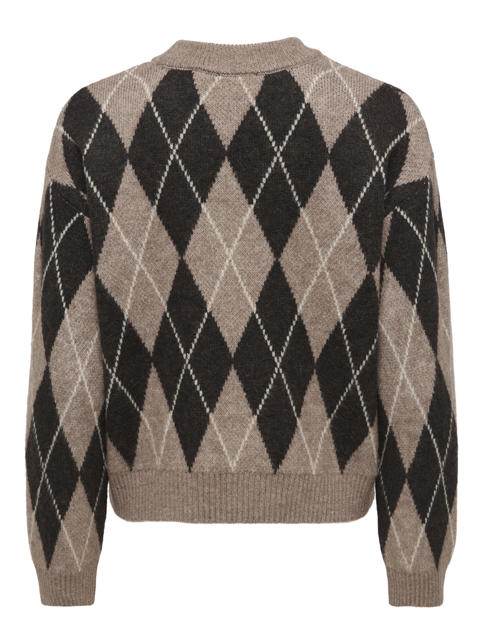 JDYBIANKA L/S ARGYLE PULLOVER KNT N, Chocolate Torte/Argyle #2