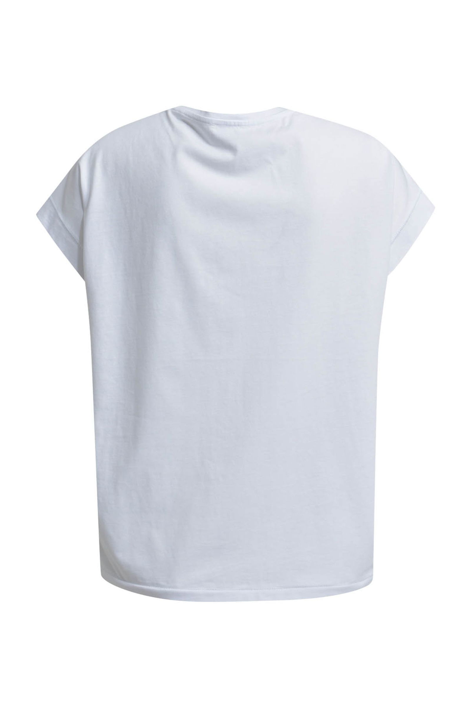 Milano |  Shirt w roundneck + oversized shoulder | L | white