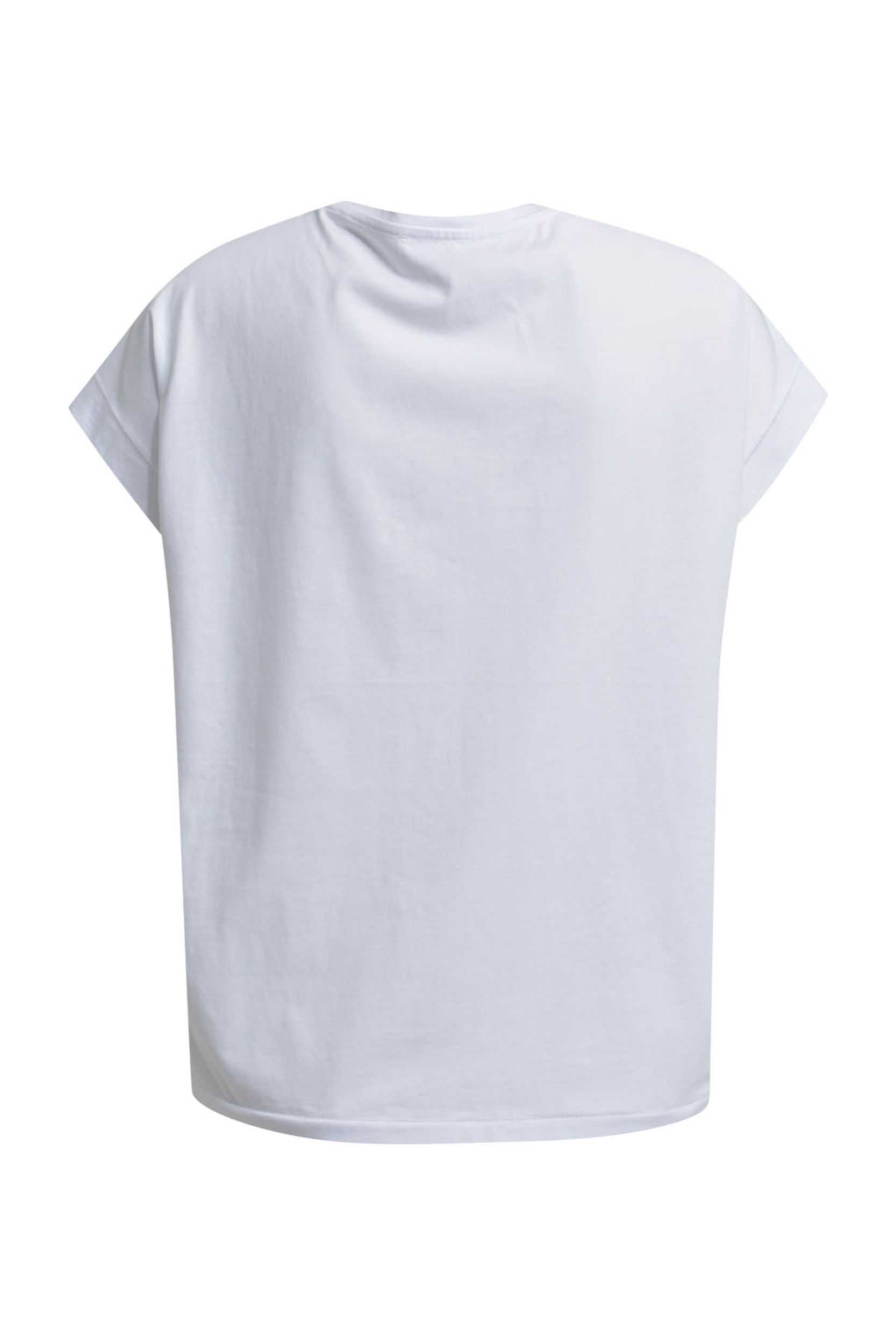 Milano |  Shirt w roundneck + oversized shoulder | L | white