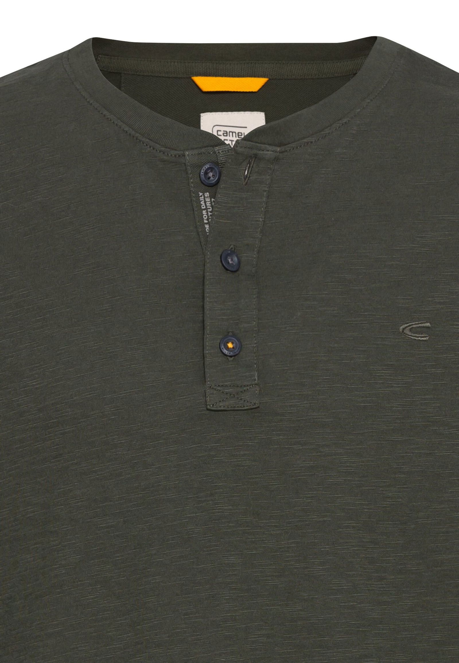 Camel Active Kurzarm Henleyshirt aus reiner Baumwolle