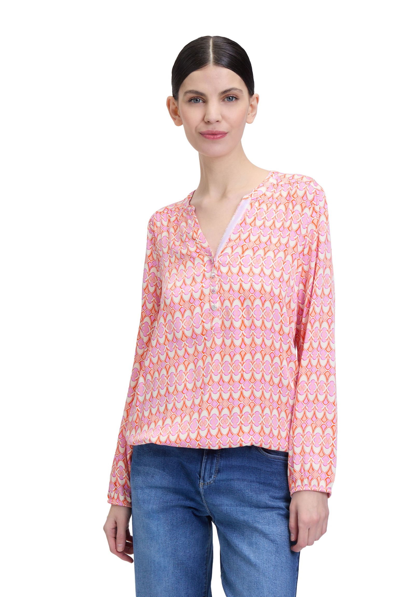 Cartoon |  Cartoon Druckbluse  | 42 | orange/rosé