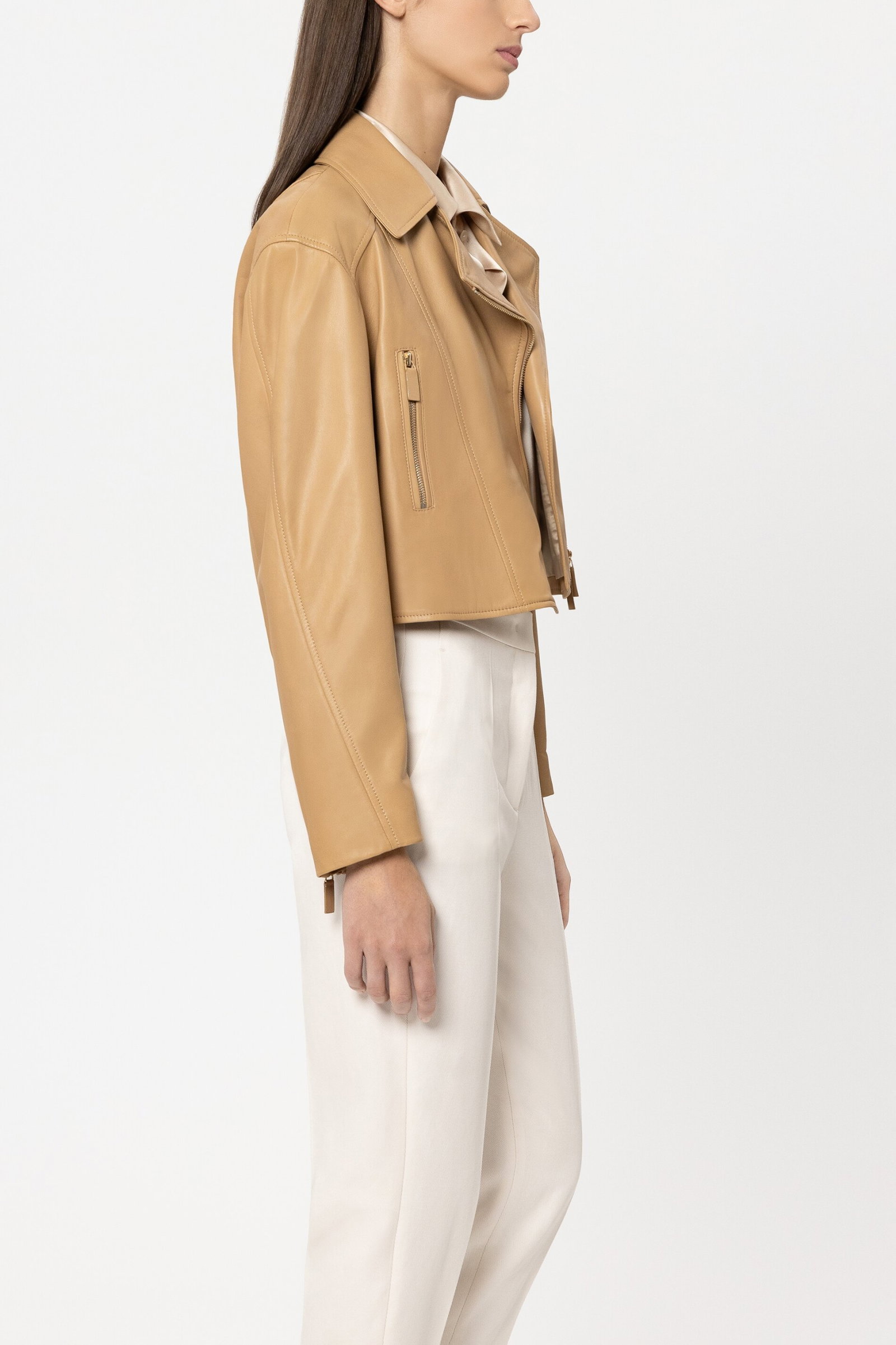 Luisa Cerano Jacke aus Lammnappa golden caramel #2