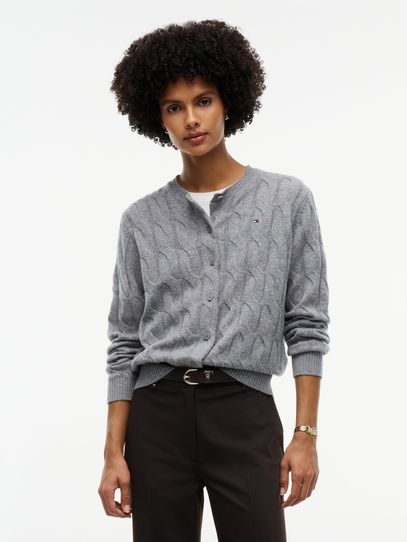 SOFT WOOL CARDI, GREY #2