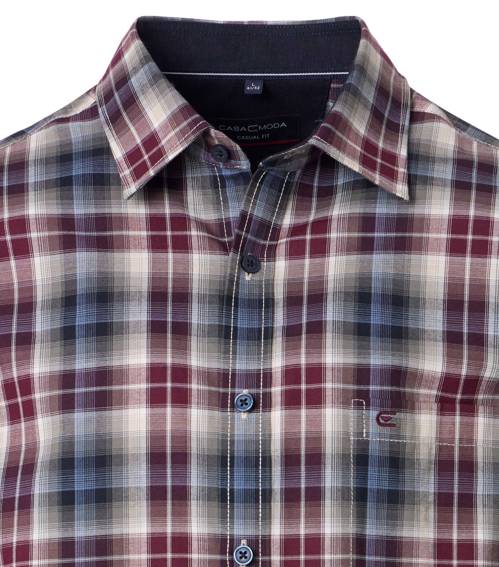 Casa Moda | Casa Moda Hemd Regular Fit | L | rot