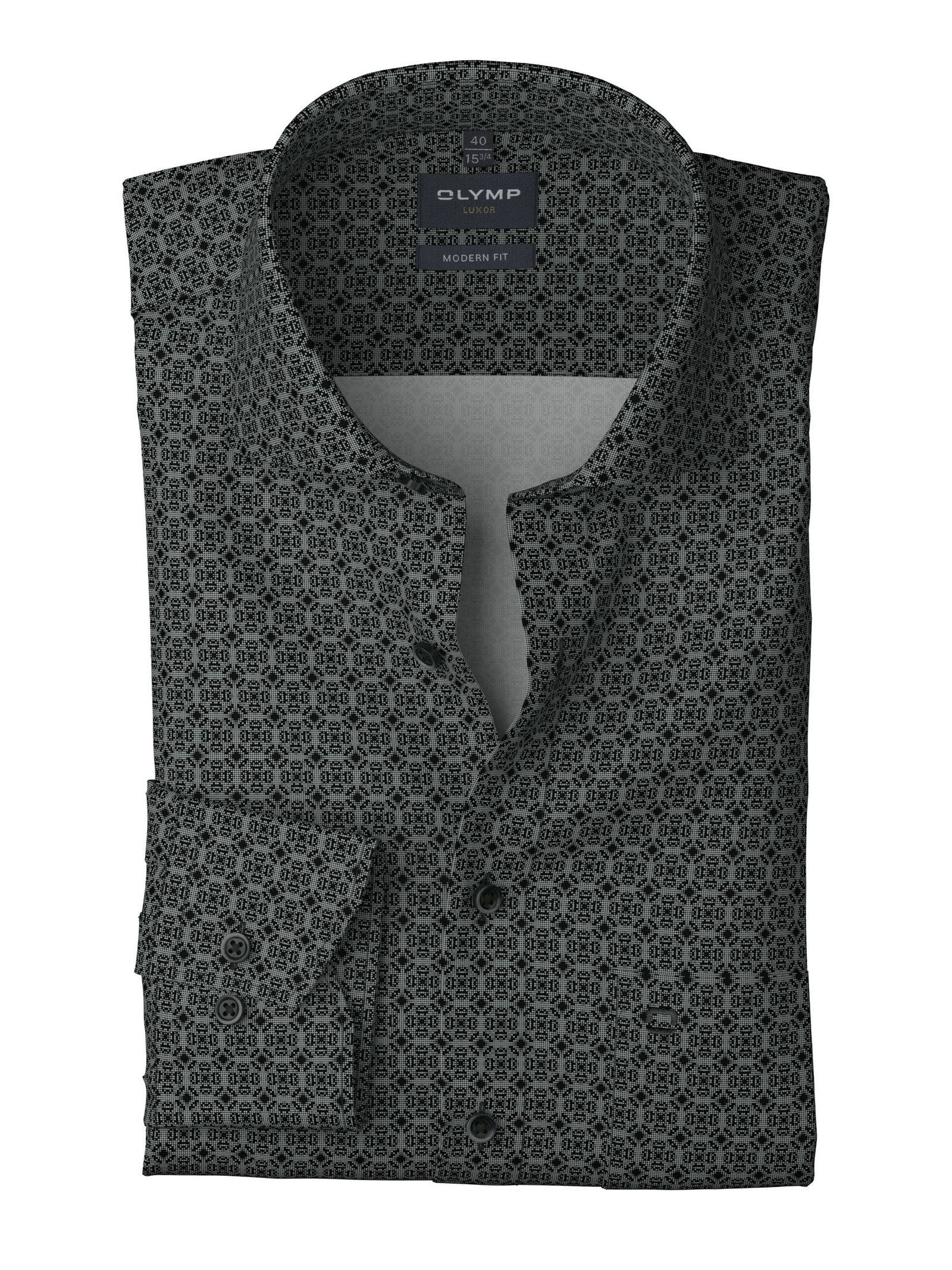 Olymp | Olymp Hemd Modern Fit | 41 | silbergrau