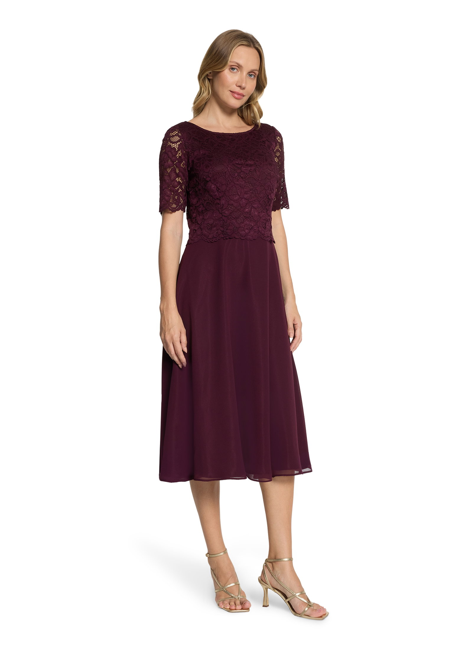 Kleid Kurz 1/2 Arm, Strong Aubergine #5