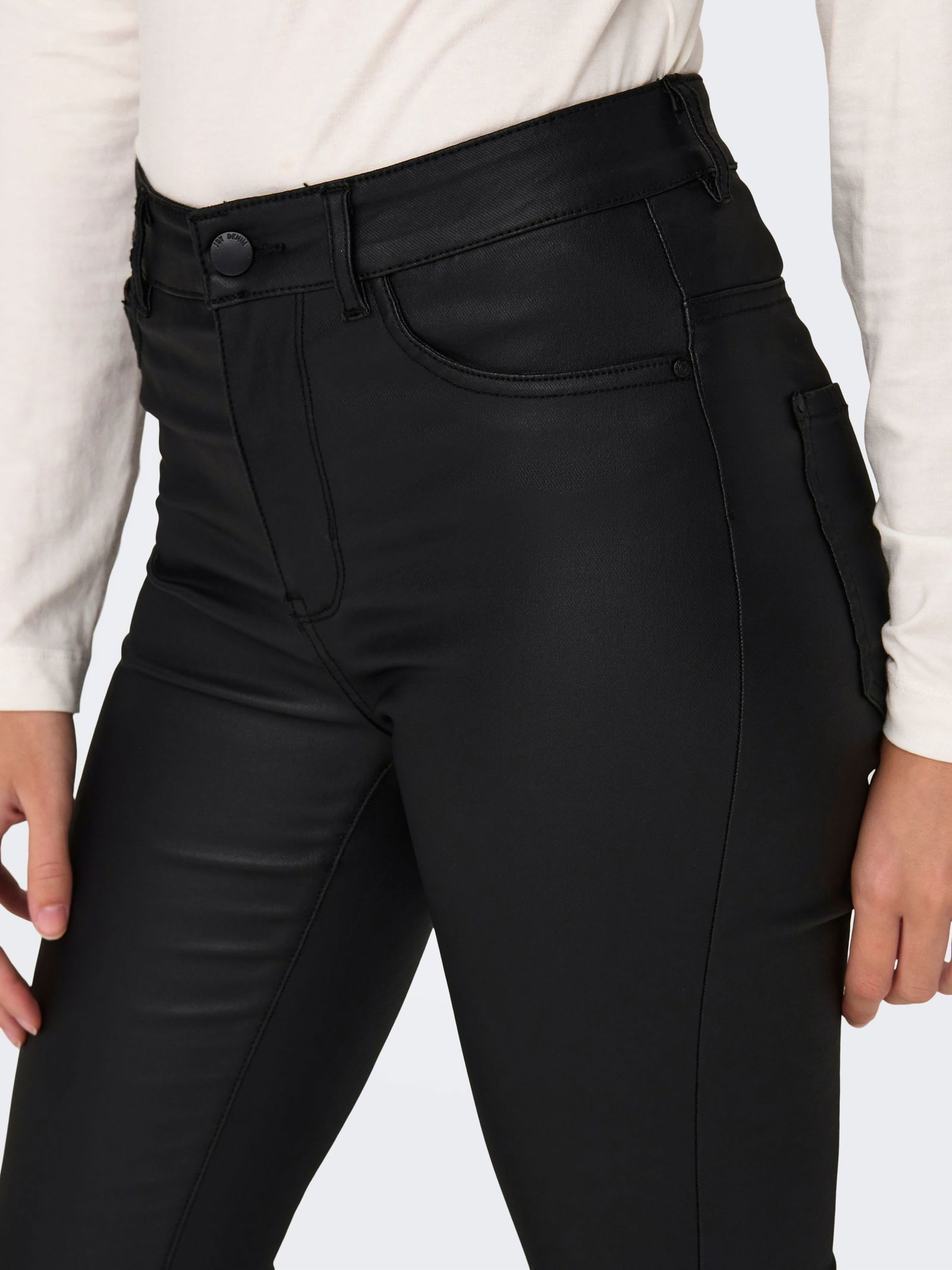 JDY | JDYNEWTHUNDER COATED HIGH SKN PNT NOOS | XS/30 | black