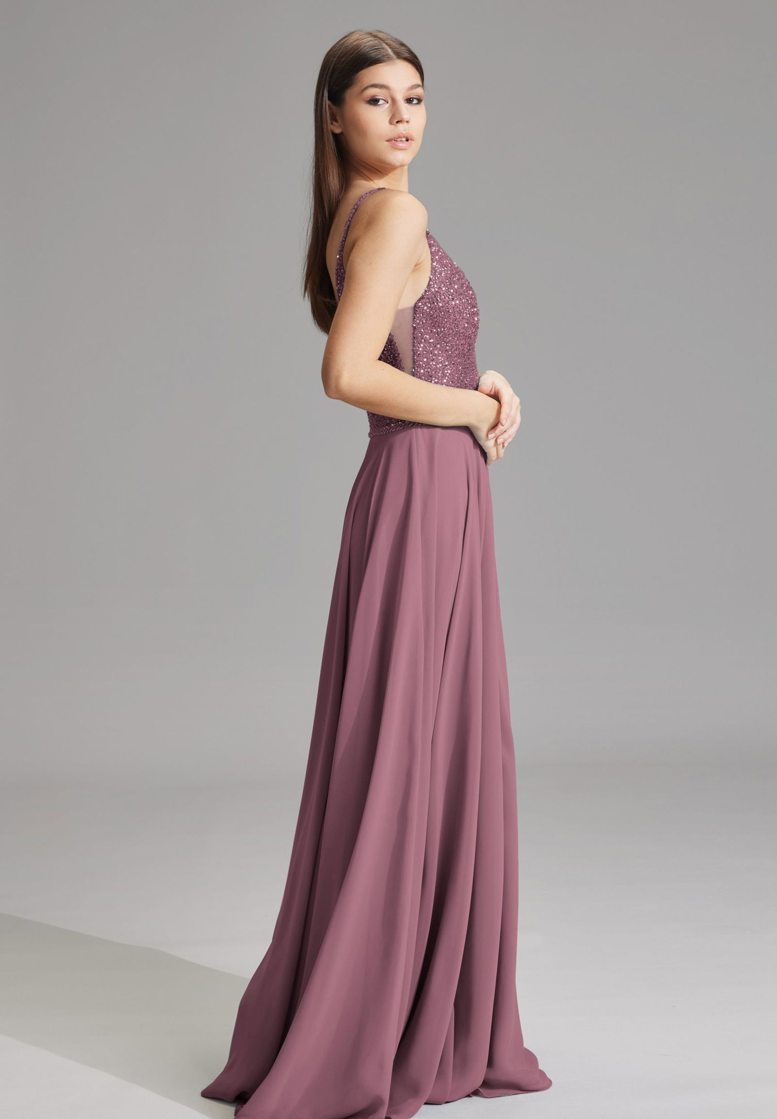 Hey Kyla Abendkleid aus Materialmix
