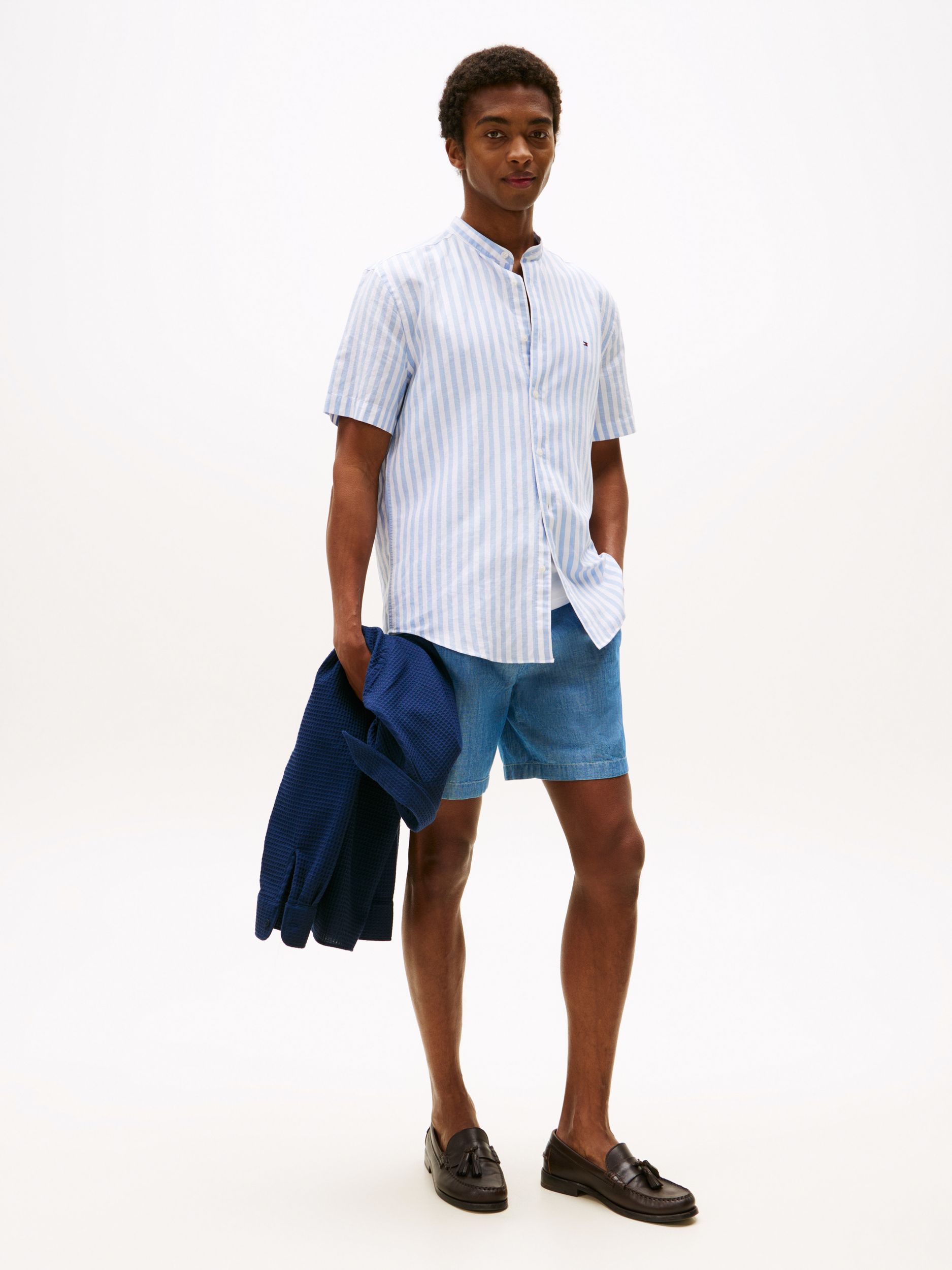 Tommy Hilfiger |  Tommy Hilfiger Hemd Regular Fit  | M | blue spell / stripe
