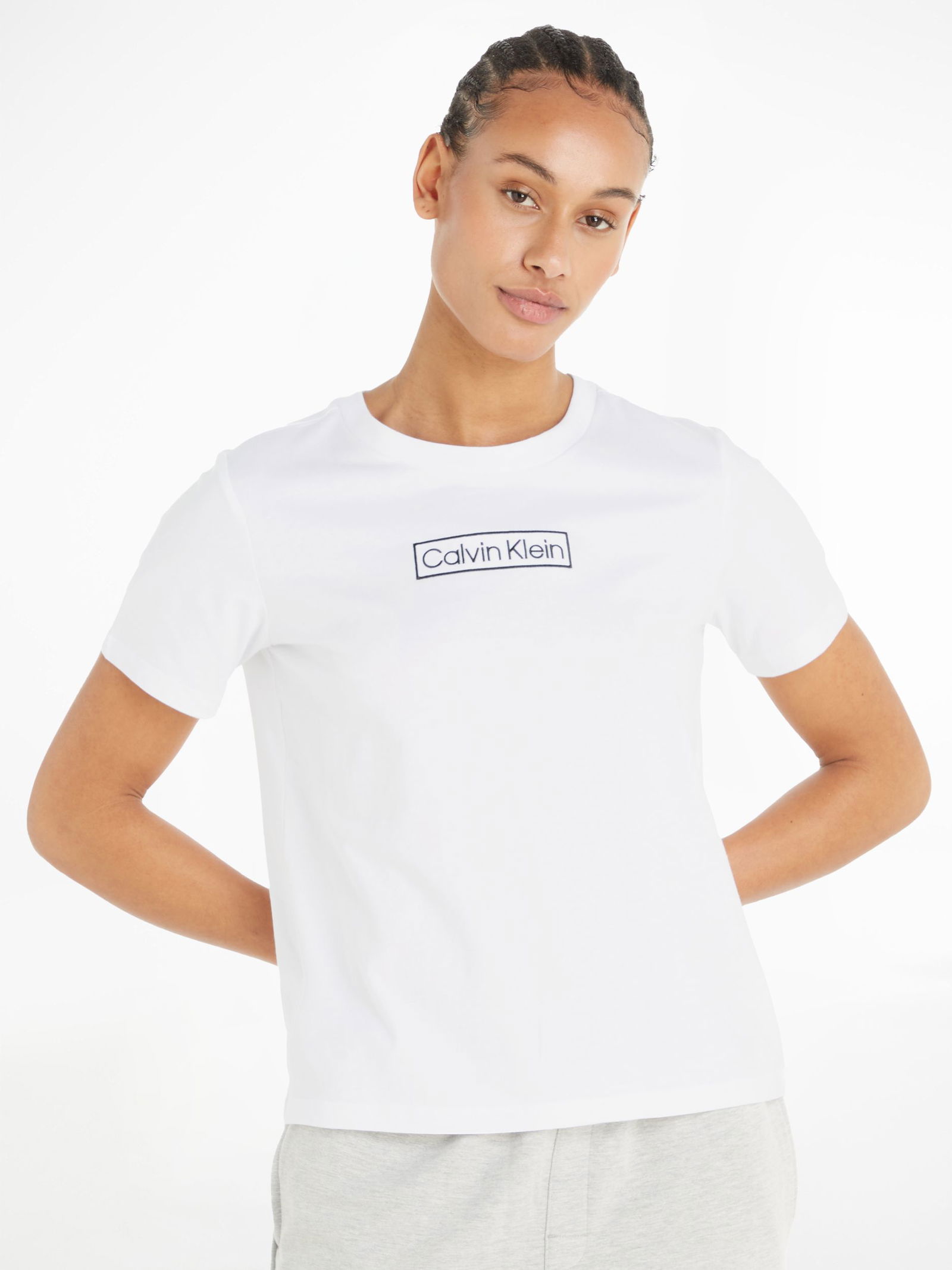Calvin Klein |  S/S CREW NECK | L | white