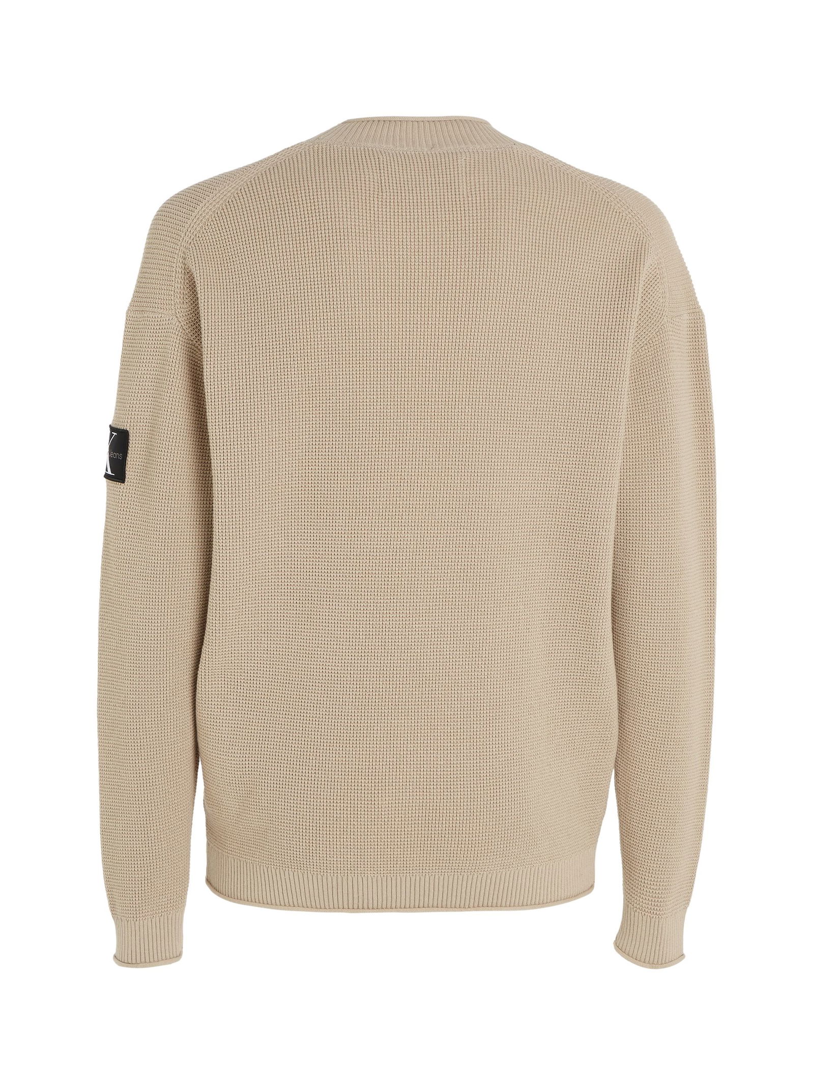  | BADGE RELAXED SWEATER | L | plaza taupe