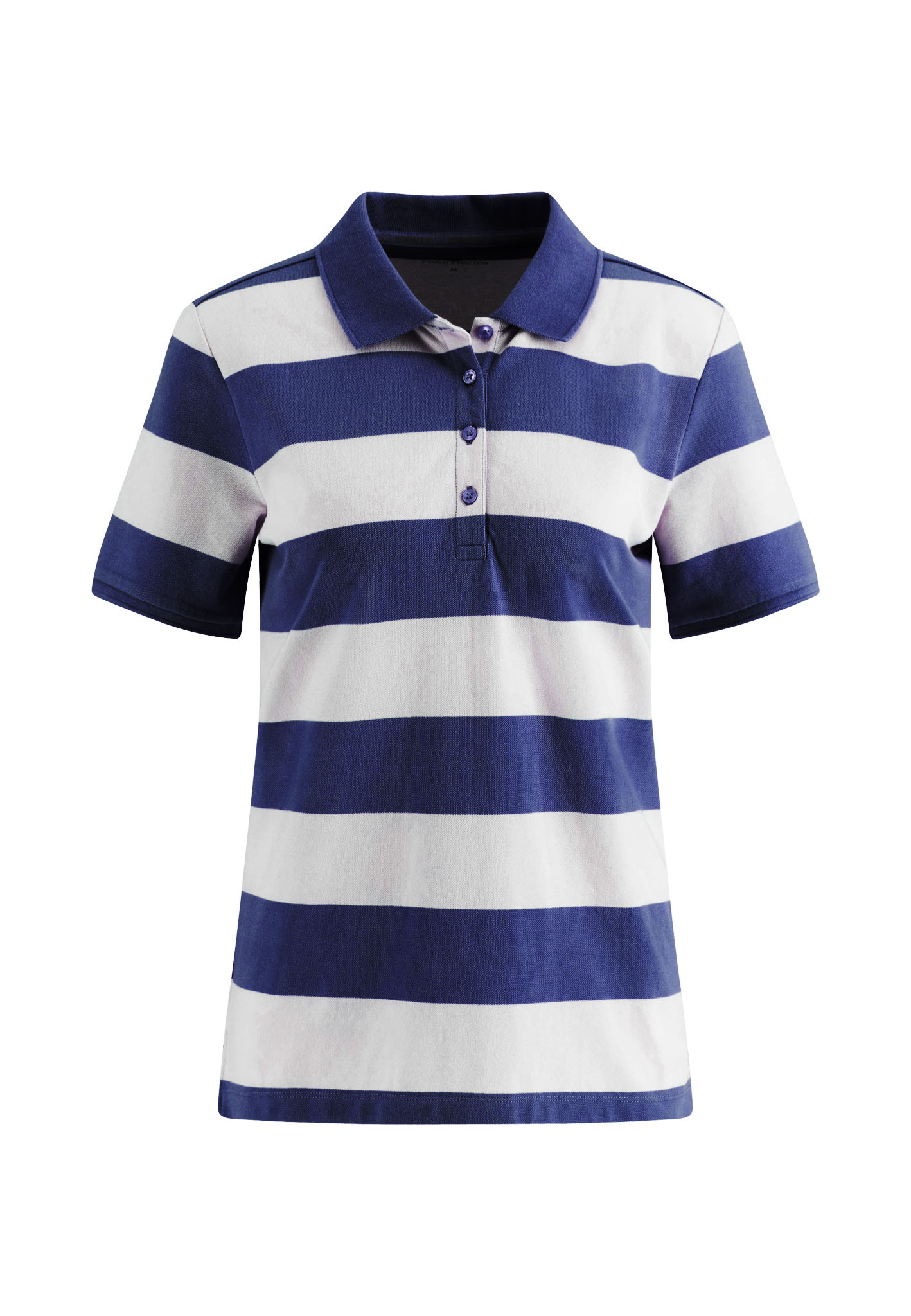 POLOSHIRT 1/2 STRIPE PIQUE, NAVY #1