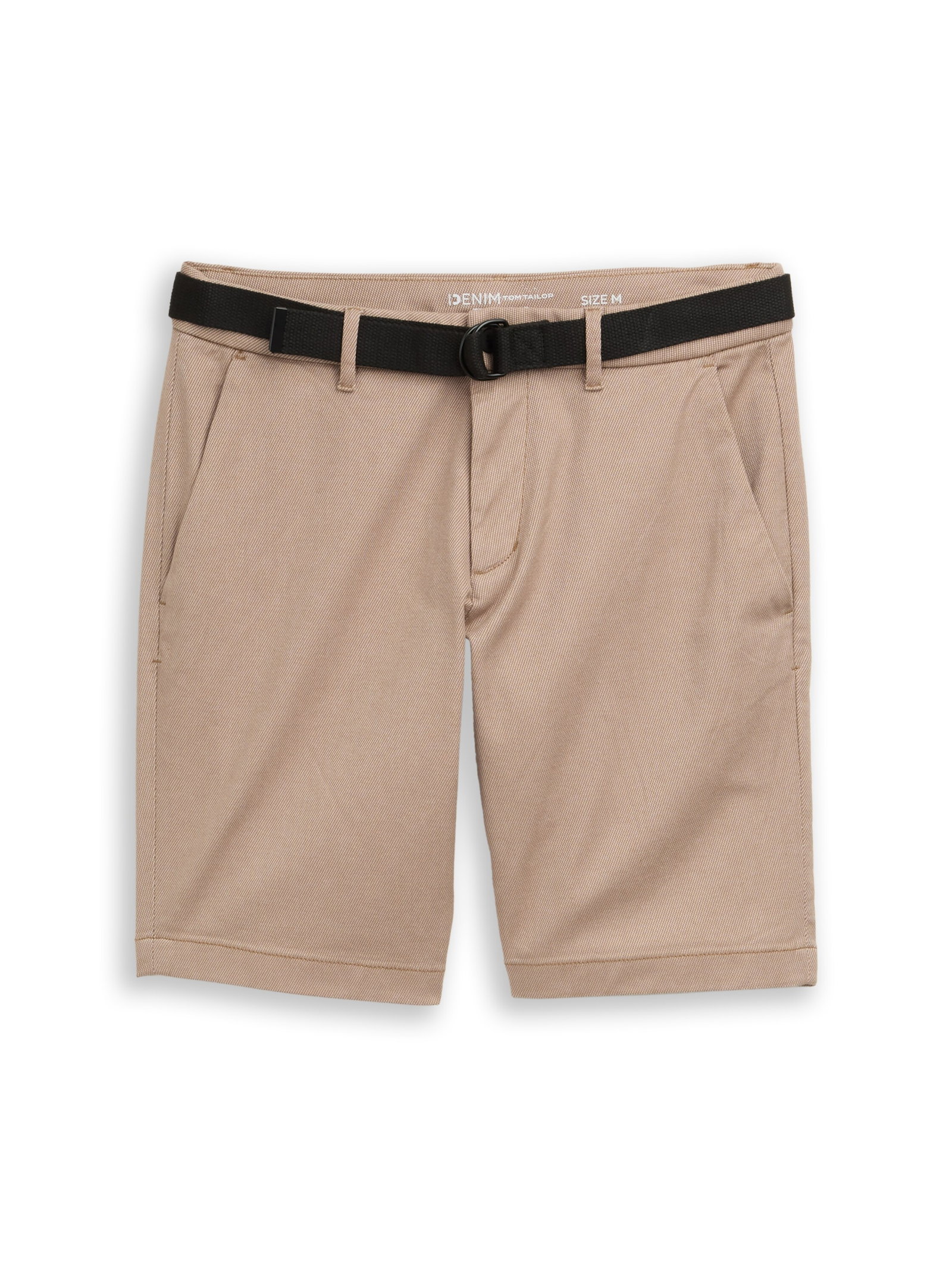 regular structured chino short, beige tonal twill structure #1