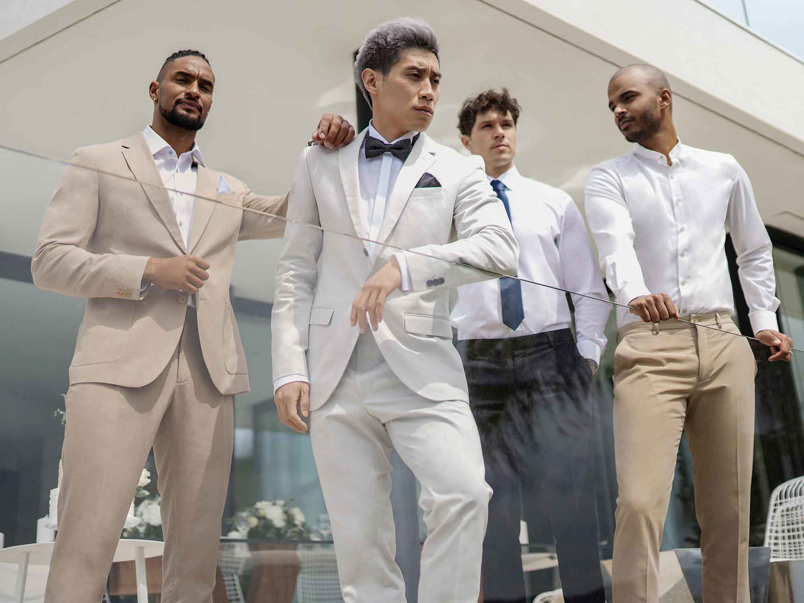 Kategorien-trauzeuge-hochzeit-anzug-sakko-trauzeugen Herren Cocktail und Partymode Mann im Anzug