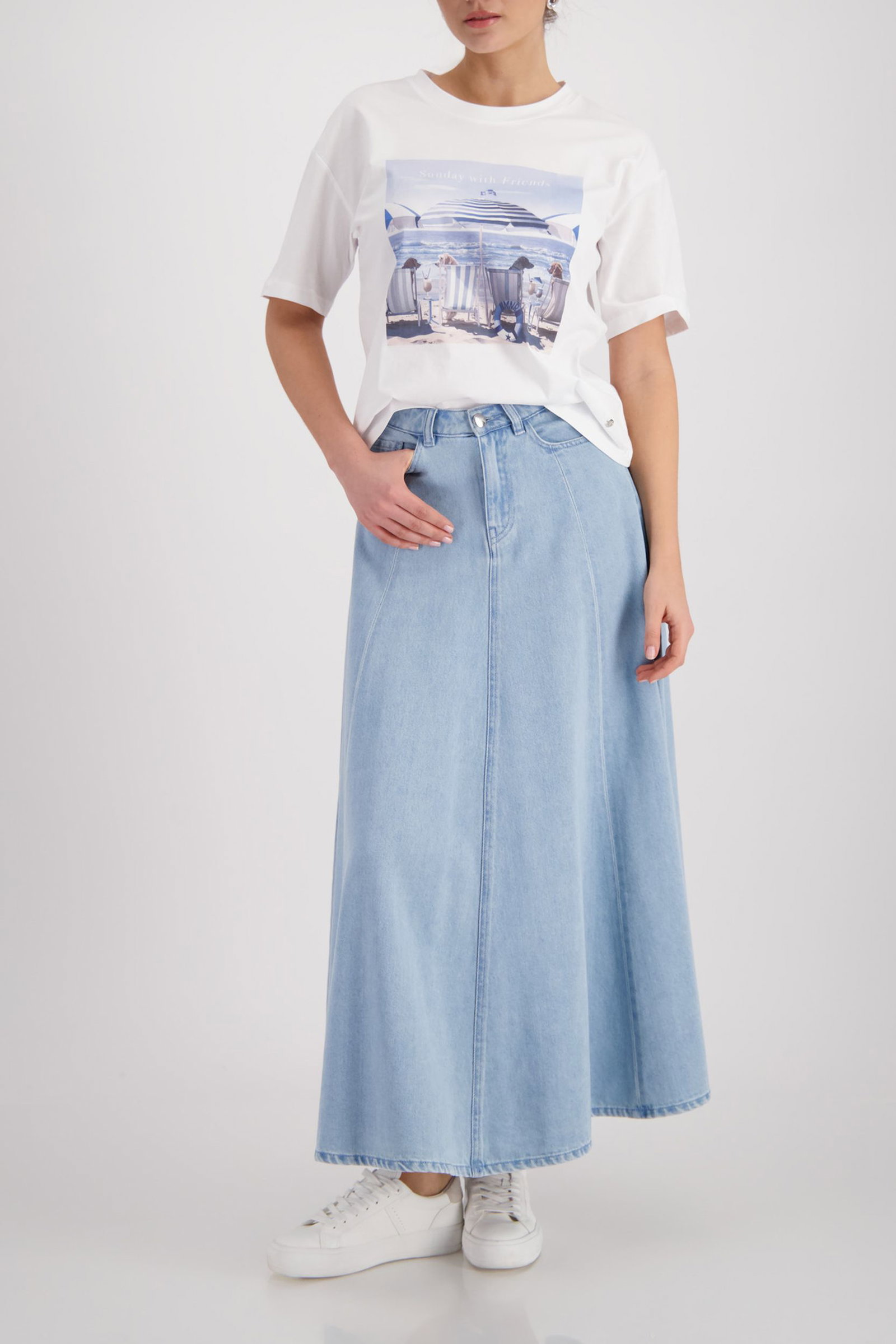 Monari |  T-Shirt, cream | 38