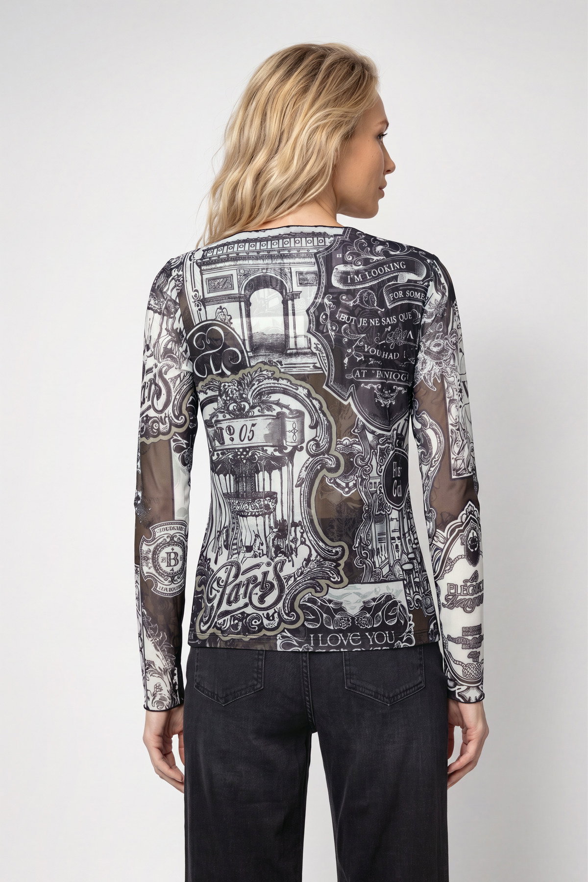 Pullover, schwarz gemustert #4