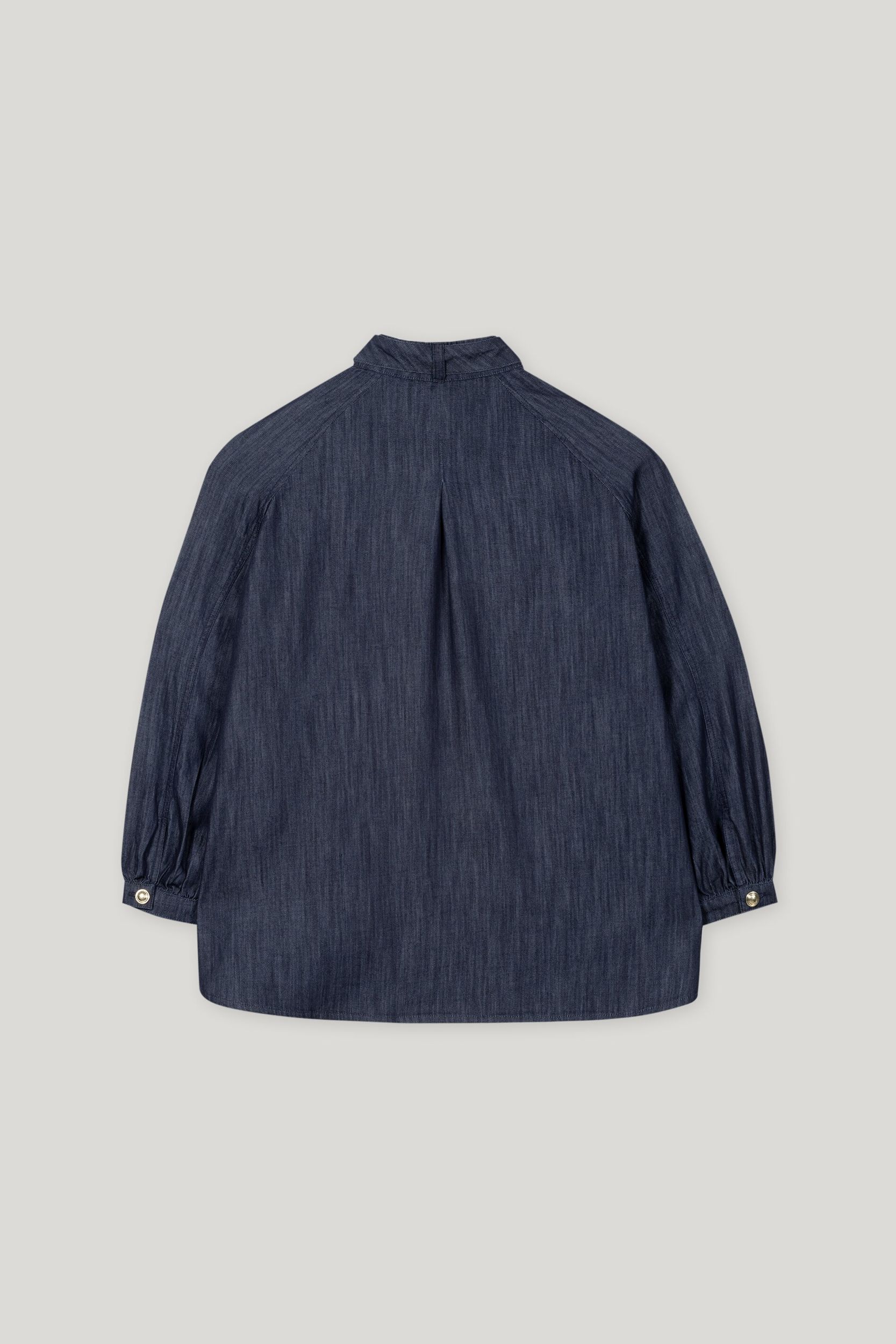 Luisa Cerano |  Denim-Bluse mit Schluppe, rinse wash | 42 | multi