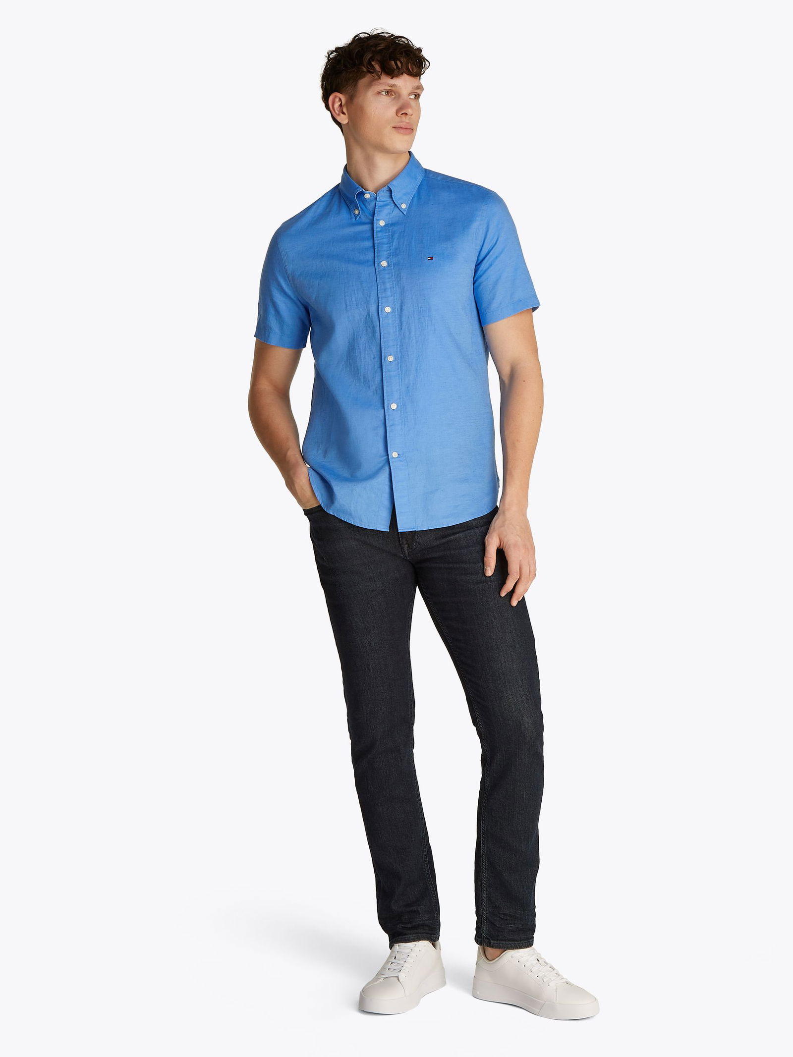 Tommy Hilfiger |  Tommy Hilfiger Hemd Regular Fit  | M | white