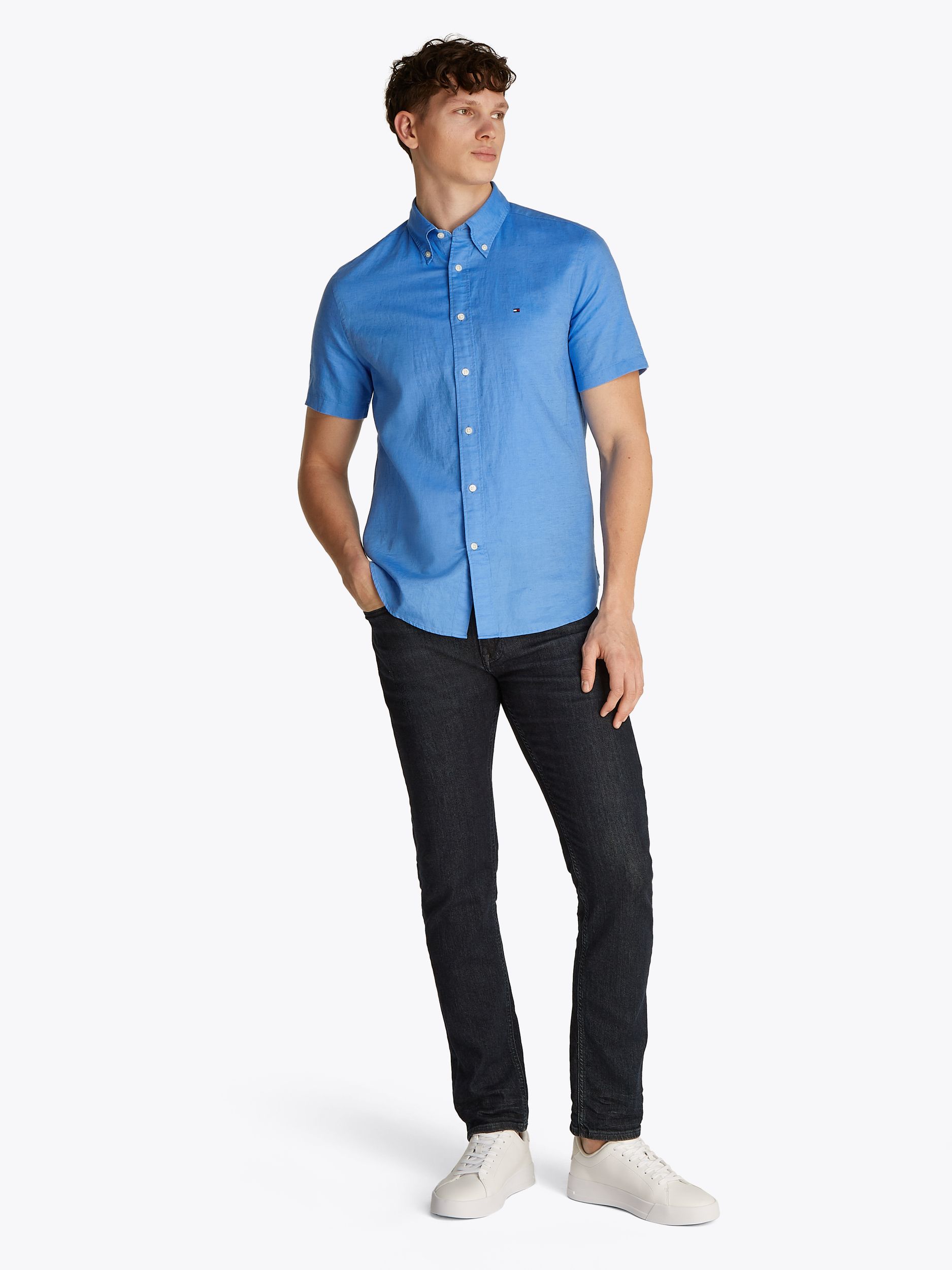 Tommy Hilfiger |  Tommy Hilfiger Hemd Regular Fit  | M | white