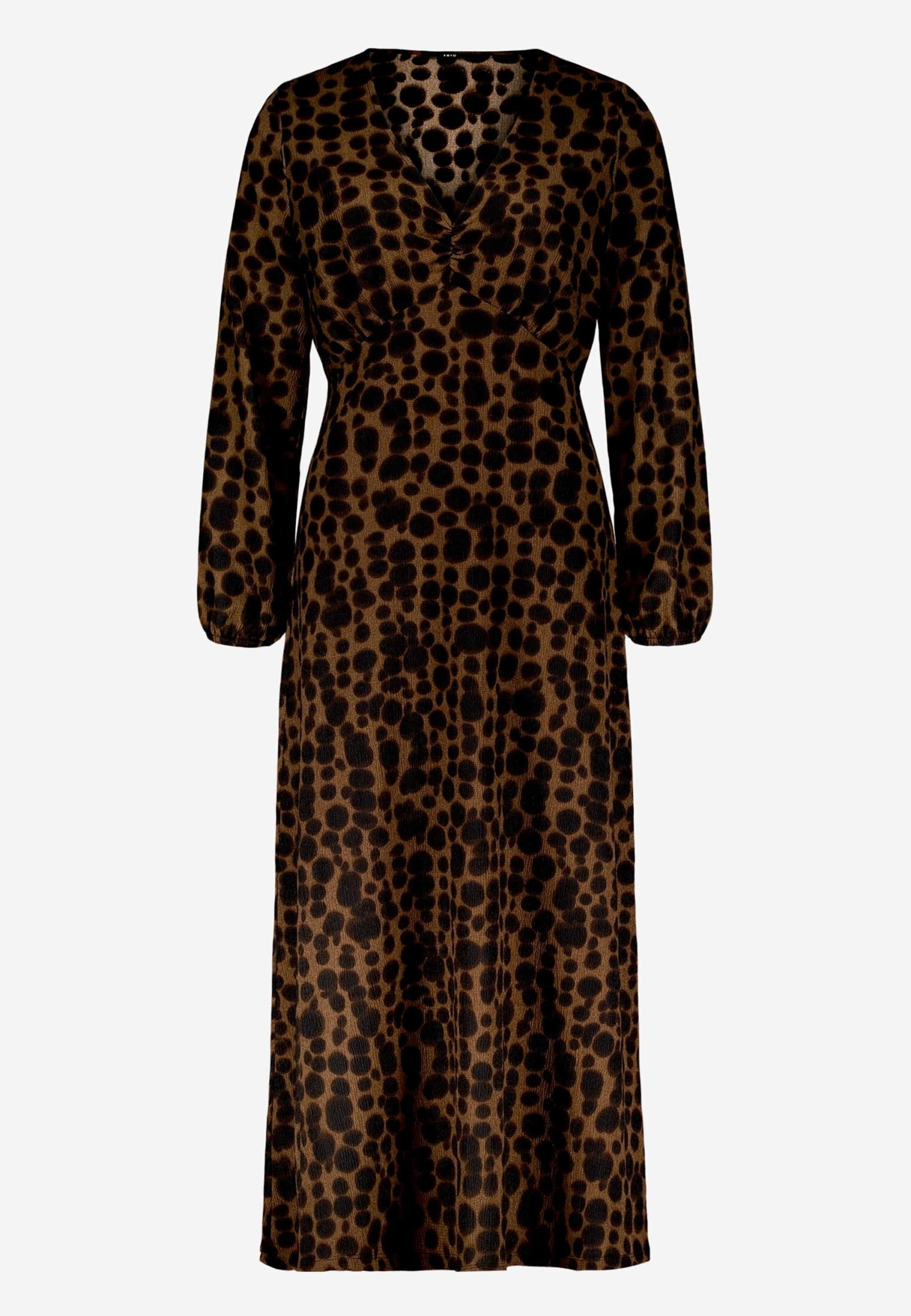 Kleid Lang 1/2 Arm, Brown/Black #6