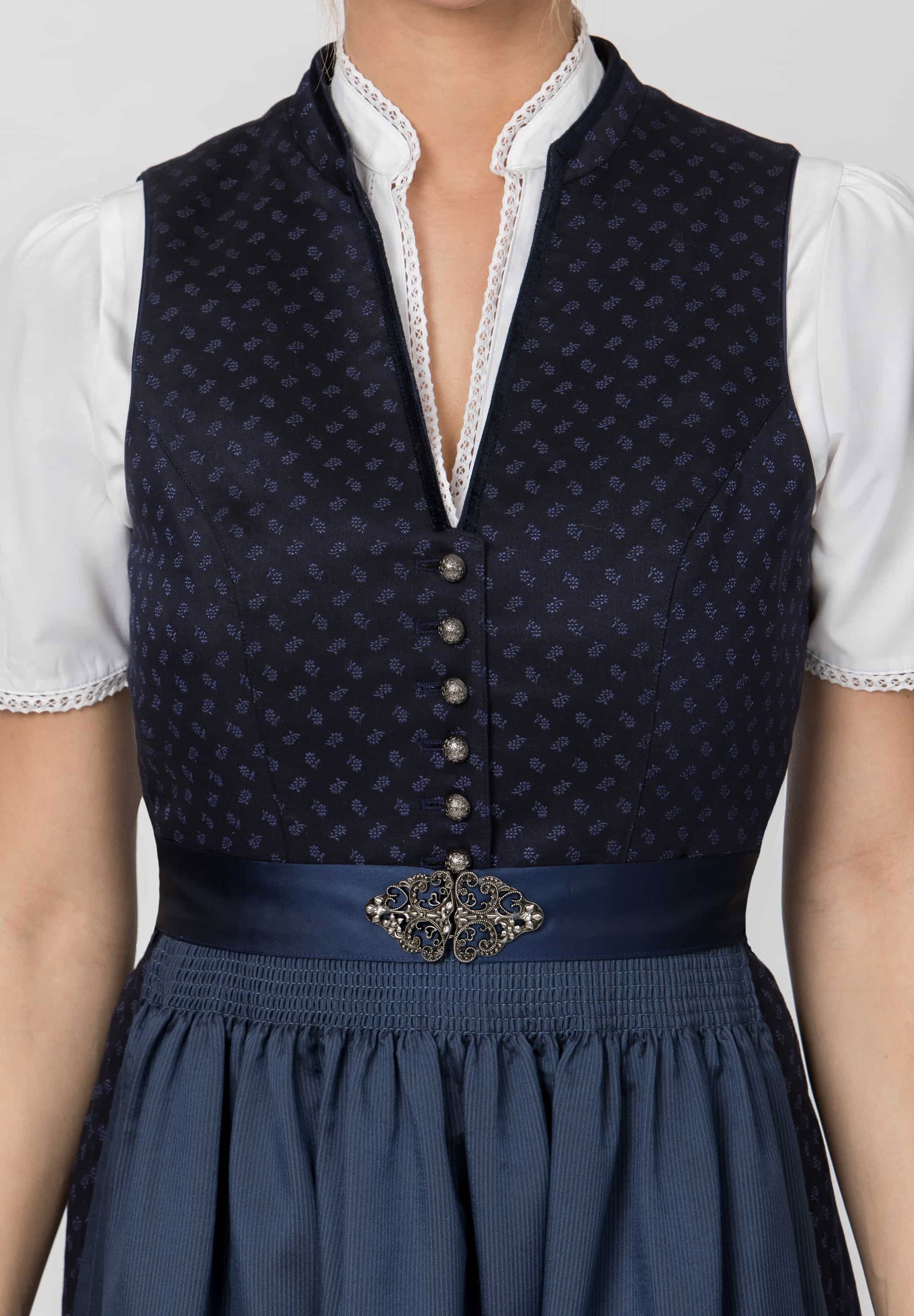 Stockerpoint Heimatgwand Dirndl Mididirndl Marlina dunkelblau 70cm #4