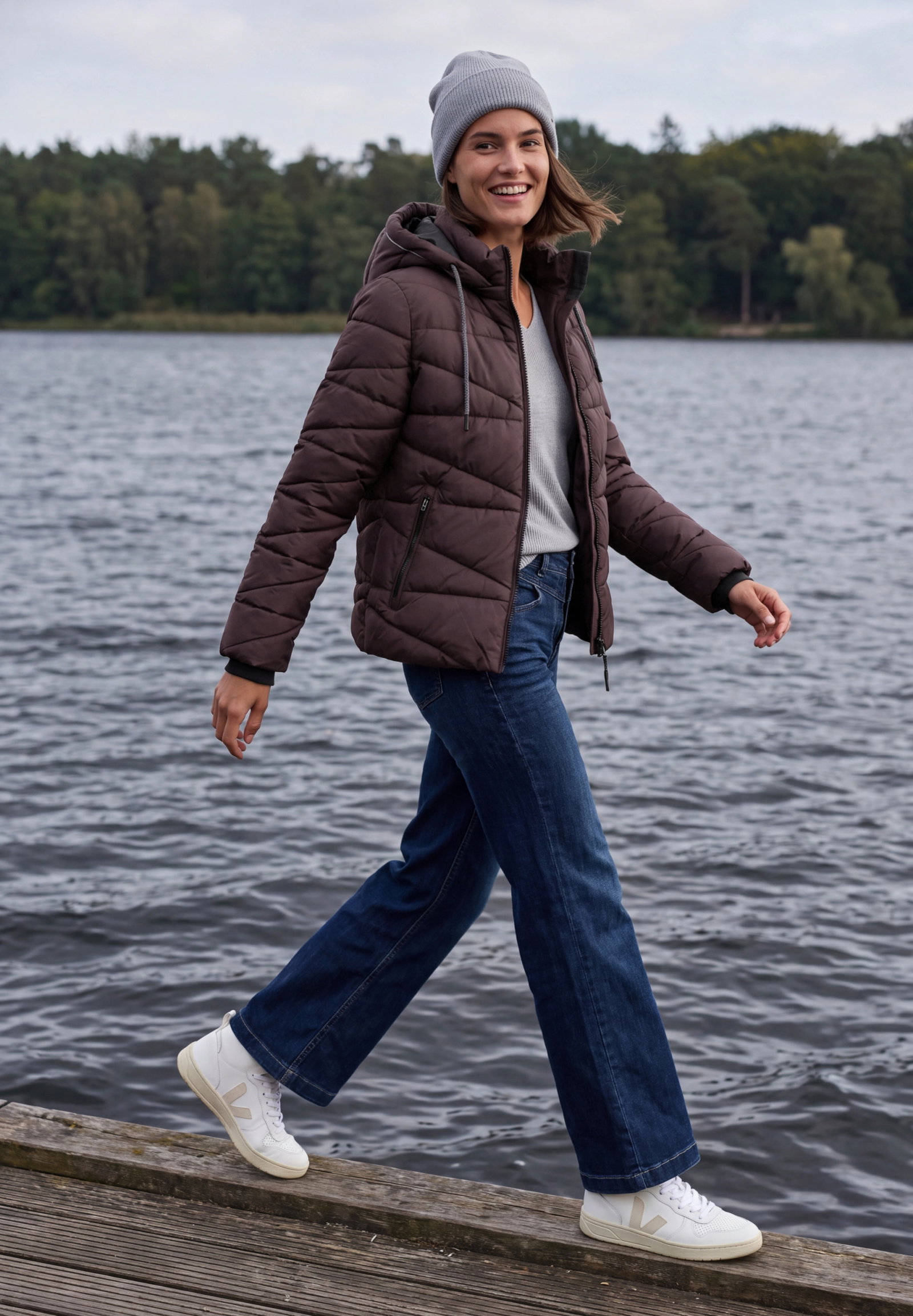 TOS Sportive Padded Jacket, berry red #5