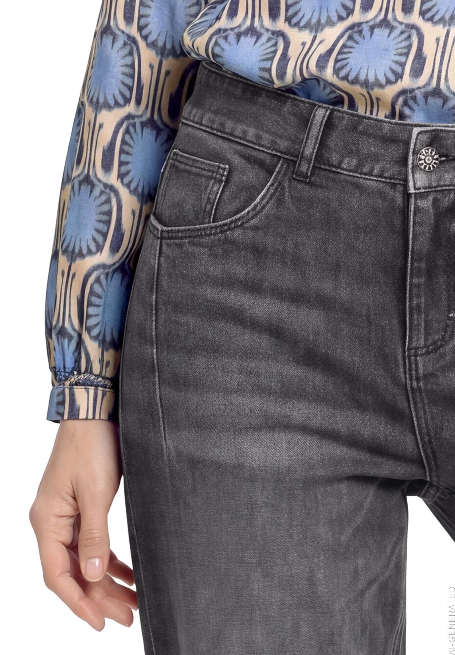 Hose Jeans 1/1 LAEnge, Dark Grey Denim #6