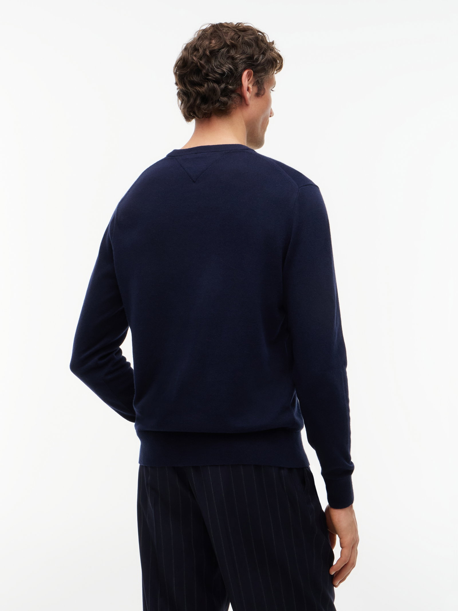 PIMA ORG CTN CASHMERE CREW NECK, BLUE #4