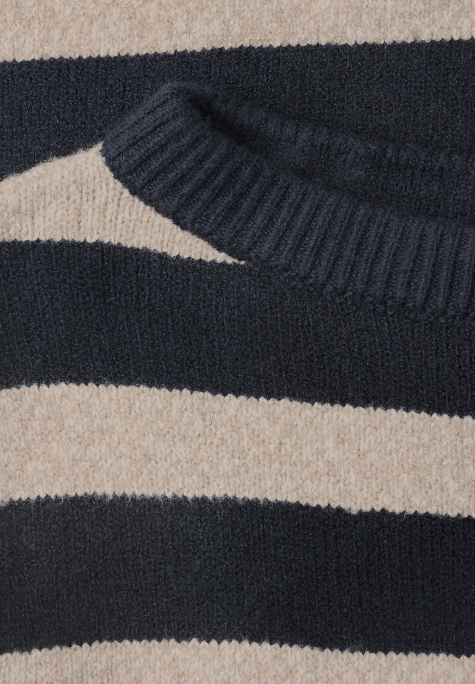 LTD QR_cosy striped sweater u-, indigo night #2