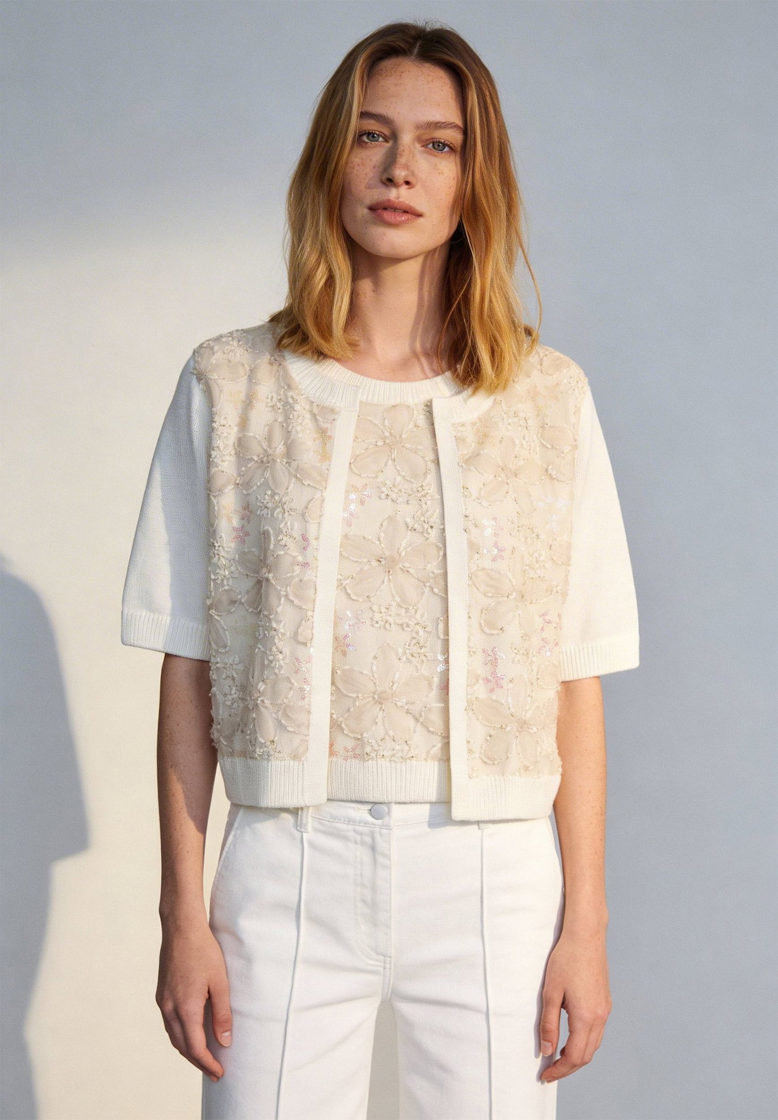 More & More |  More & More Strickjacke | Cardigan  | 42 | ecru