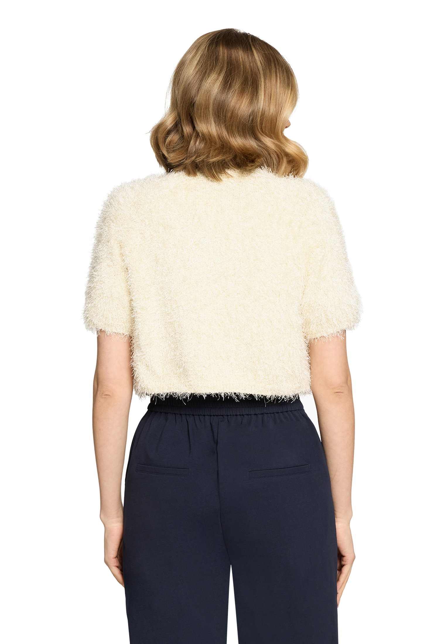 Strickjacke Kurz 1/2 Arm, Pearled Ivory #4
