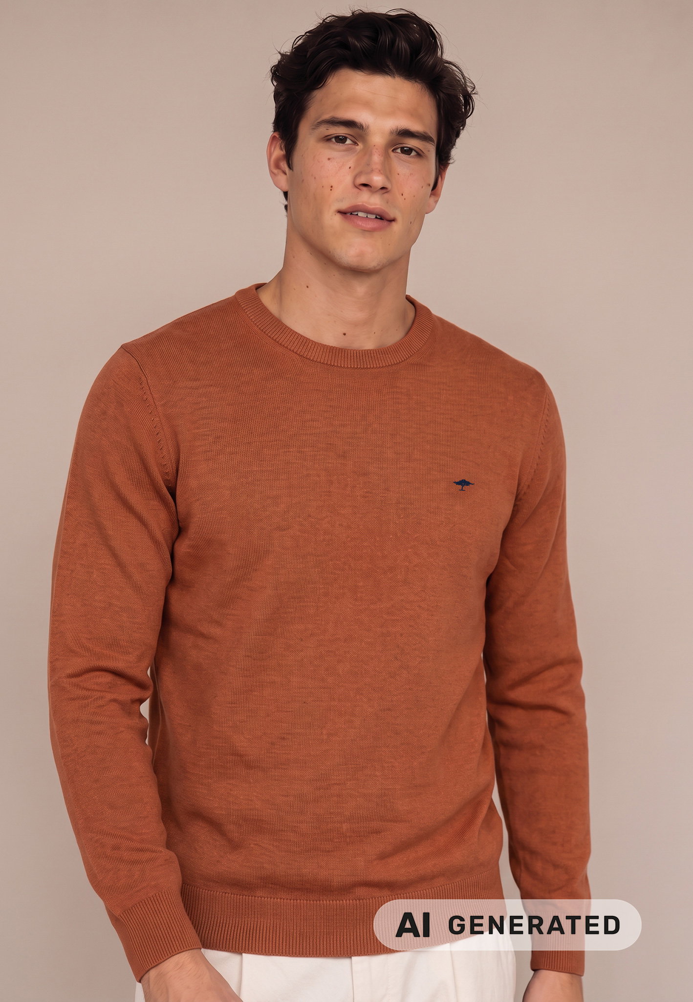O-Neck, Superfine, sienna #4
