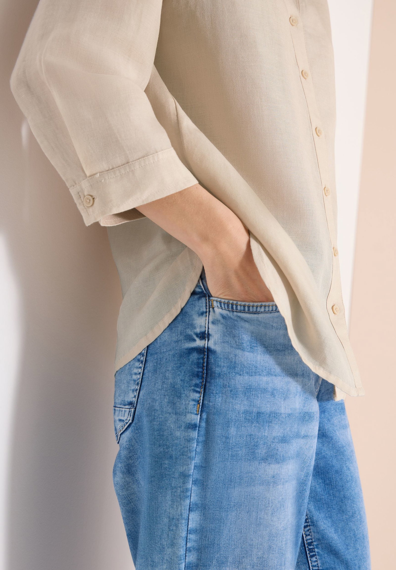 CECIL |  CECIL Bluse aus Leinen  | XXL