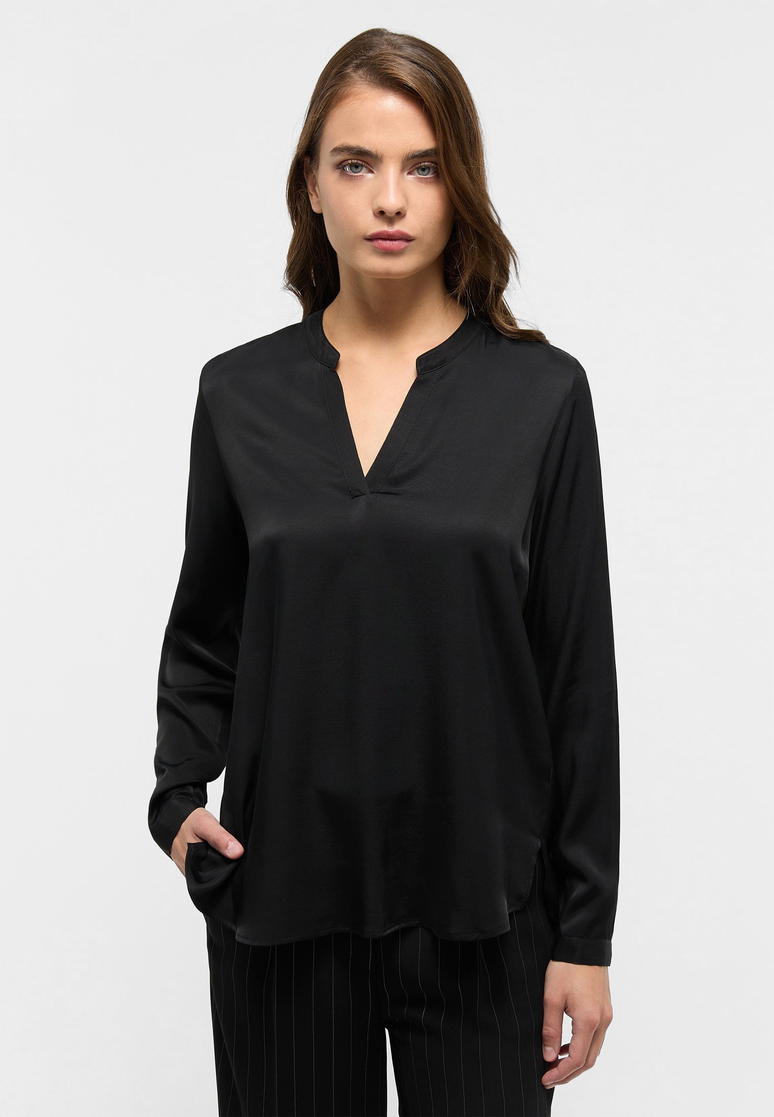 Eterna Bluse Viskose Langarm #2