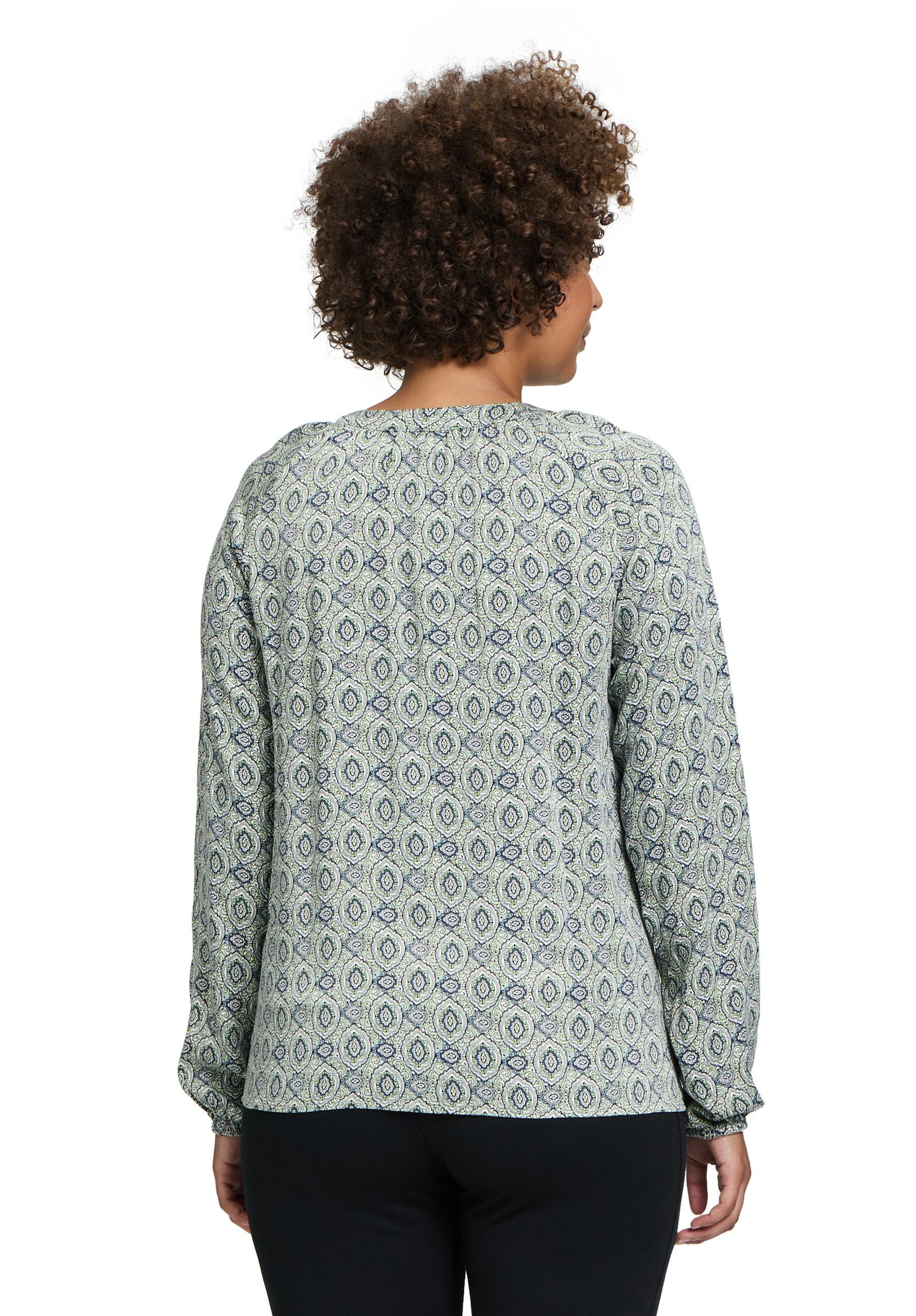 8bba542822a0c0e88c3b6fd67477f4d6 Cartoon | Cartoon Druckbluse | 46 | cream/green