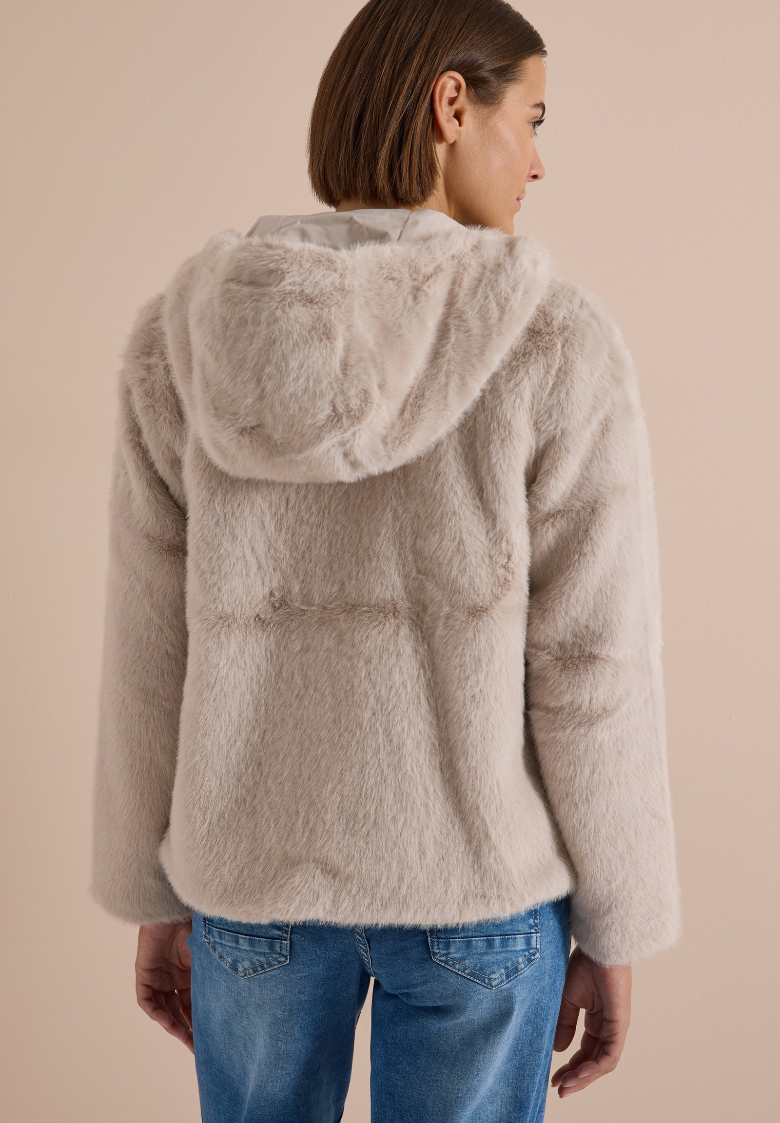 TOS Fur Matmix Jacket, powder beige #4