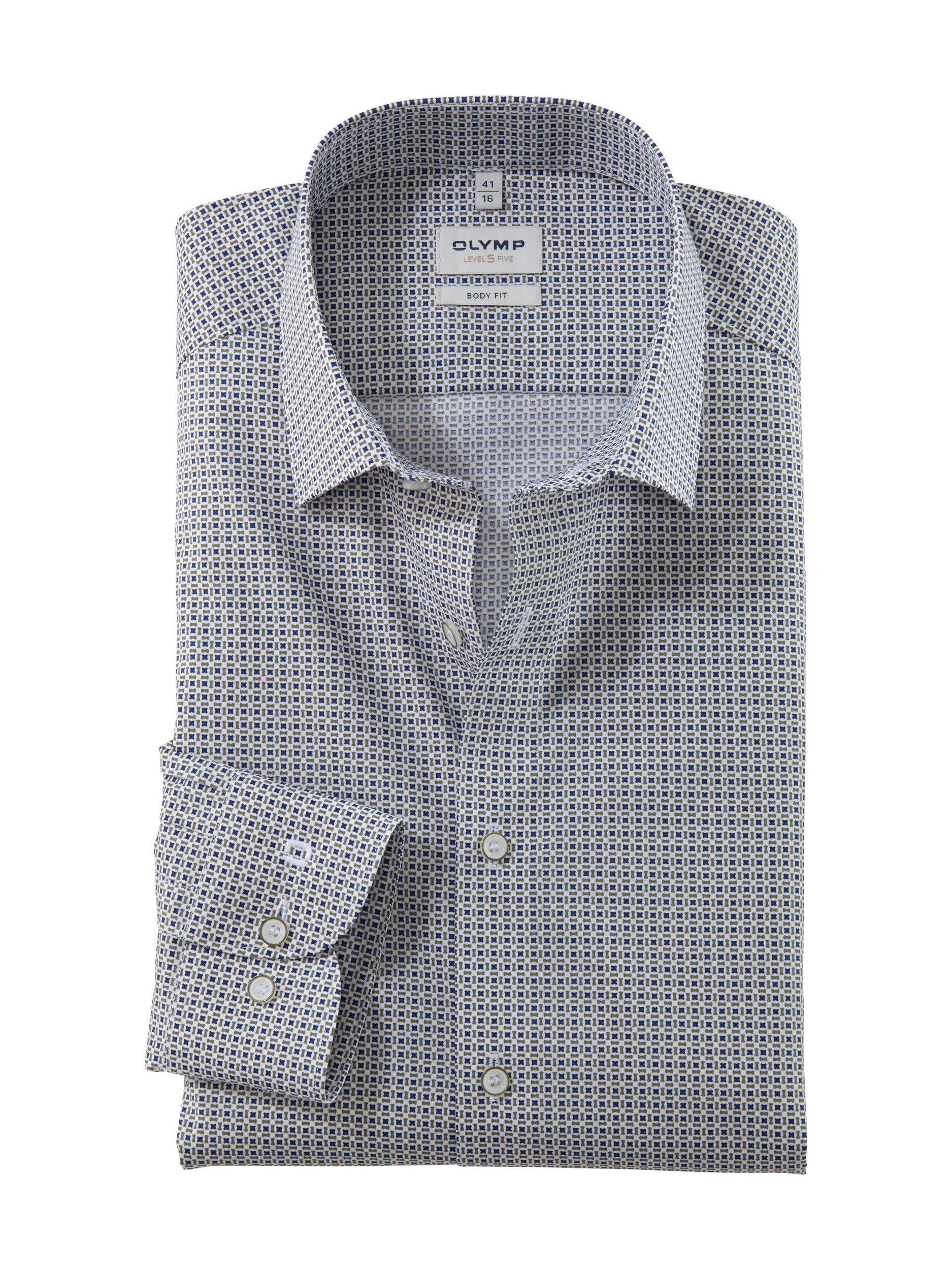 Olymp |  Olymp Hemd Modern Fit  | 42 | oliv