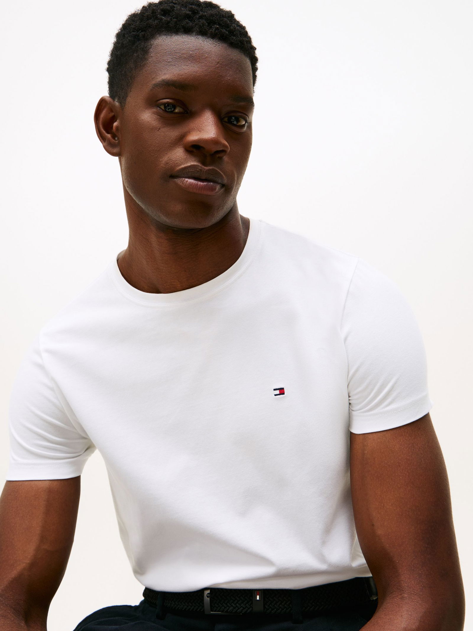 Tommy Hilfiger |  CORE STRETCH SLIM C-NECK TEE | S | white