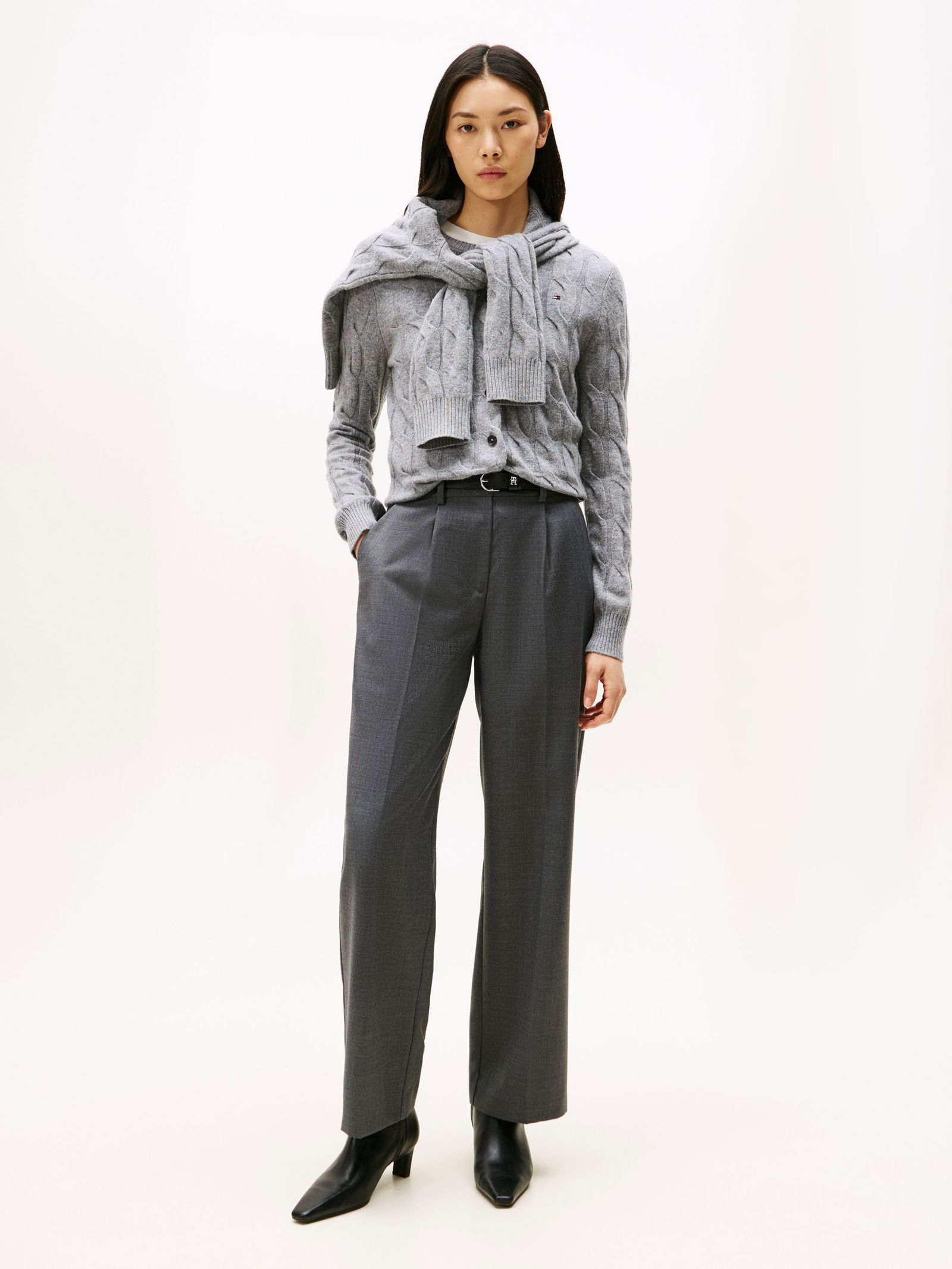 Tommy Hilfiger | Tommy Hilfiger Strickjacke | Cardigan | M | mid grey heather
