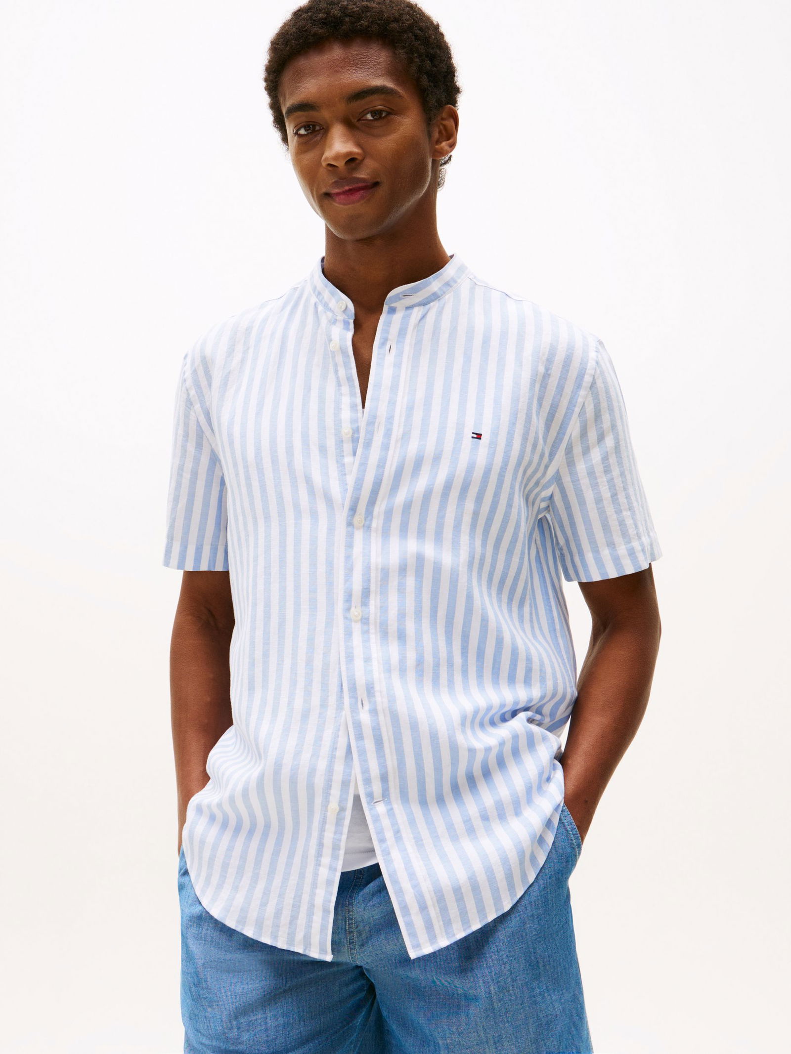 682848aa9f8a7a4fd5369e403a5d0135 Tommy Hilfiger |  Tommy Hilfiger Hemd Regular Fit  | M | blue spell / stripe